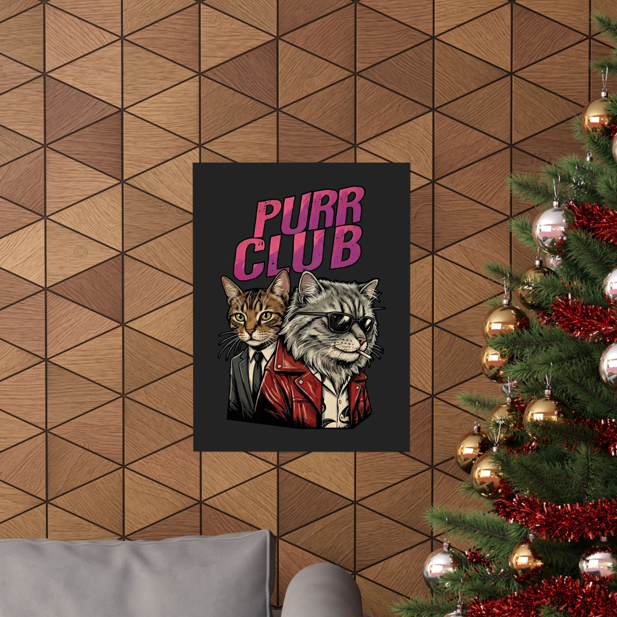 Purr Club Cat Poster