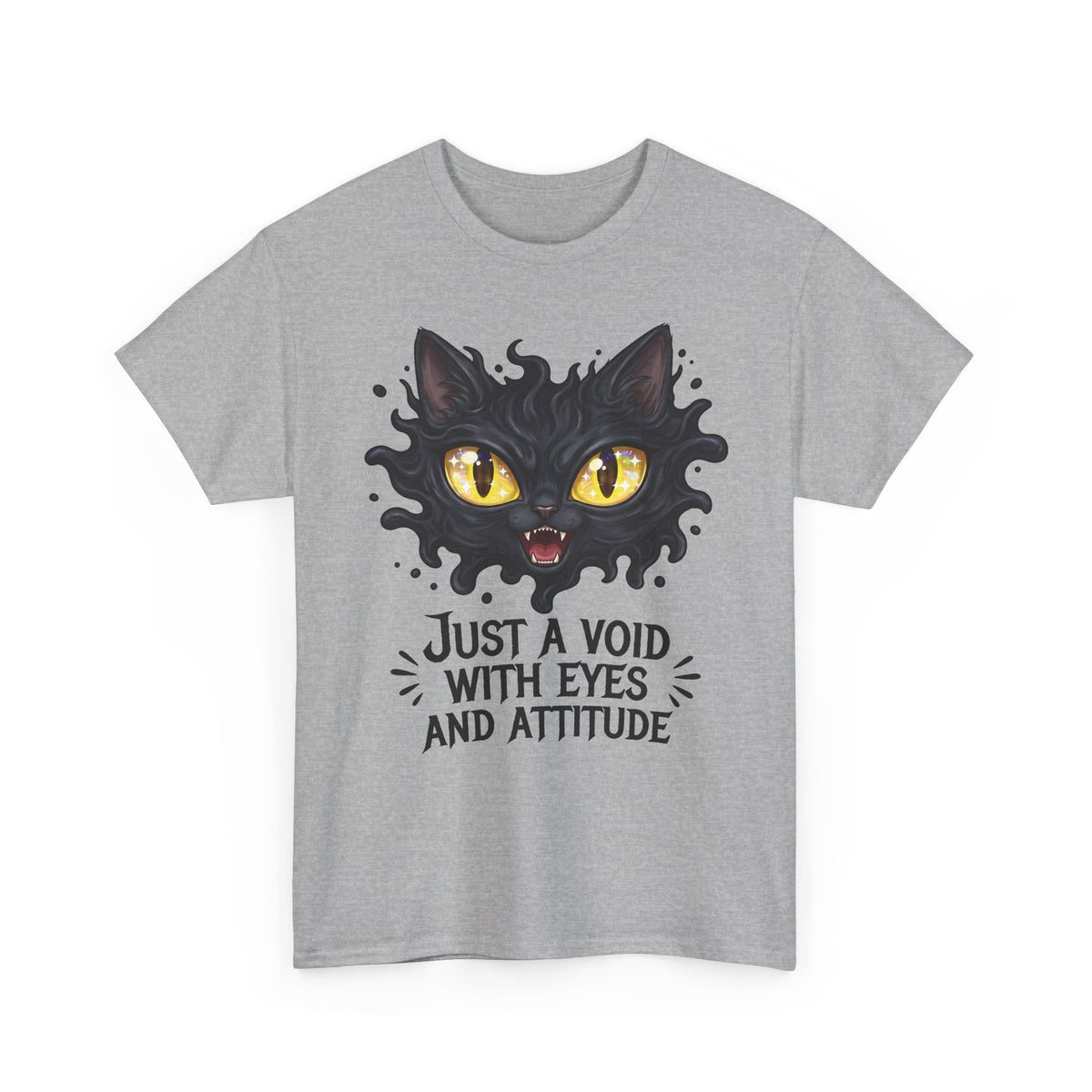 Just A Void With Eyes And Attitude Shirt — Funny Black Cat T-Shirt