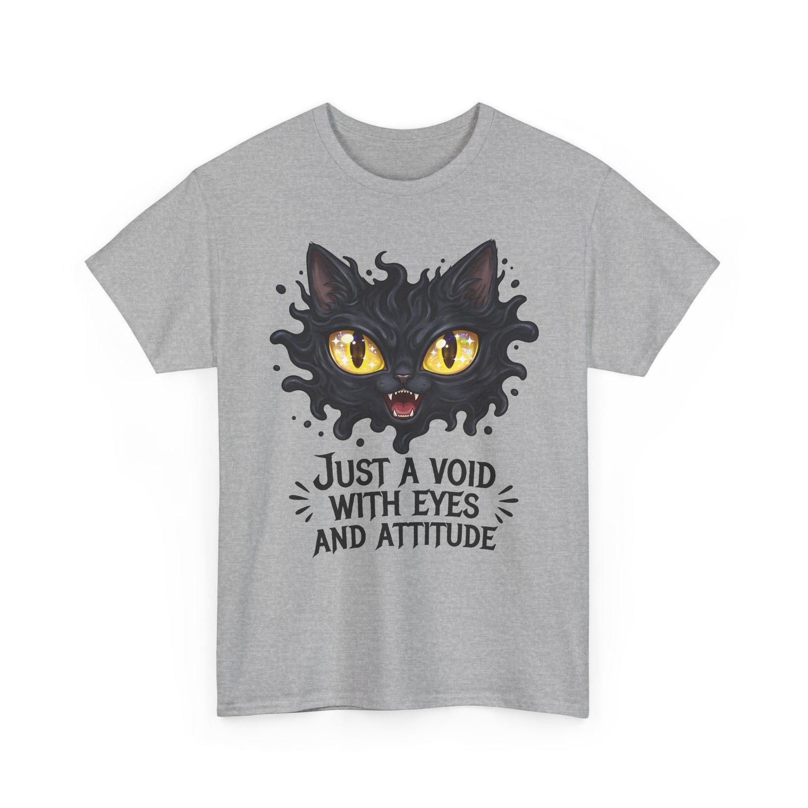 Just A Void With Eyes And Attitude Shirt — Funny Black Cat T-Shirt
