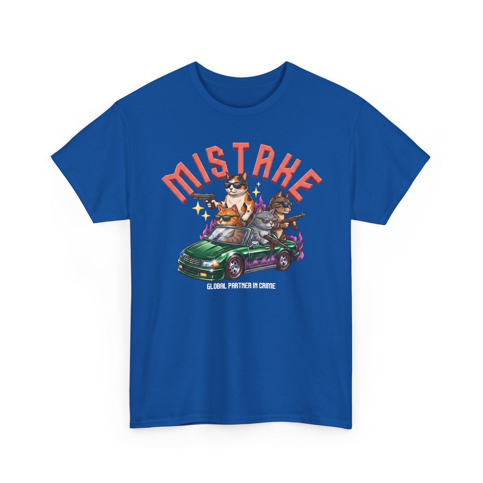 Mistake Global Partner In Crime T-Shirt — Funny Gangster Cat Convertible Tee