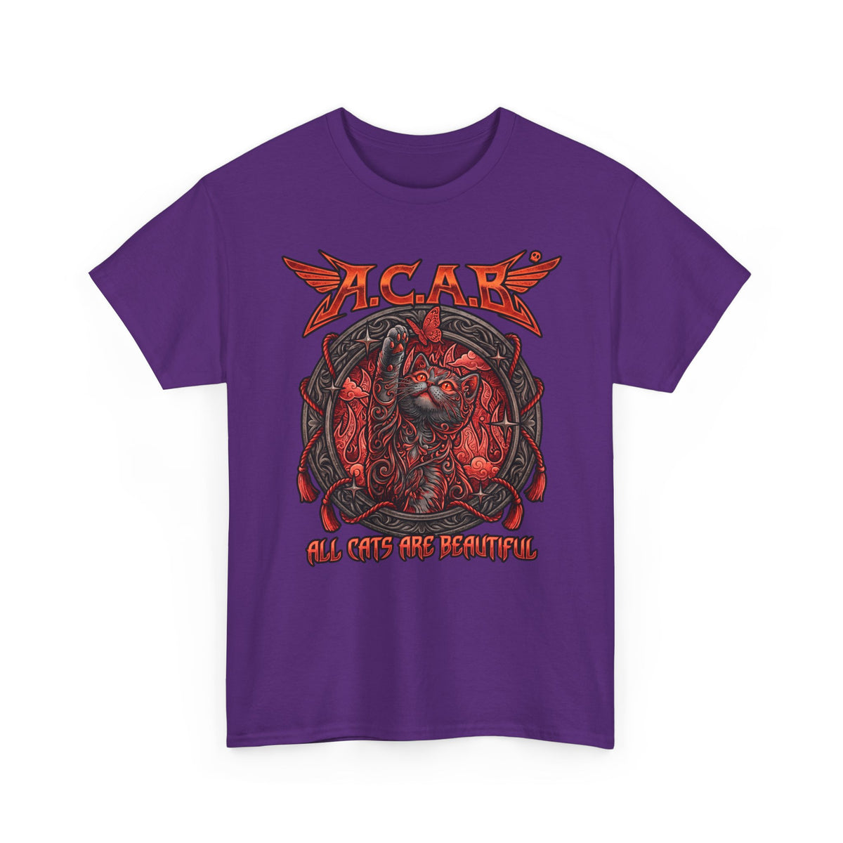 ACAB All Cats Are Beautiful T-Shirt — Heavy Metal Punk Feline Graphic Tee