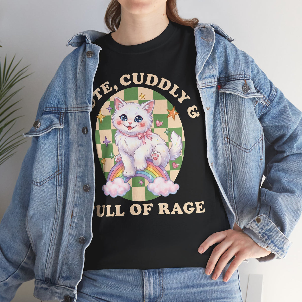 Cute Cuddly & Full of Rage T-Shirt — Funny Kawaii Kitten Graphic Tee