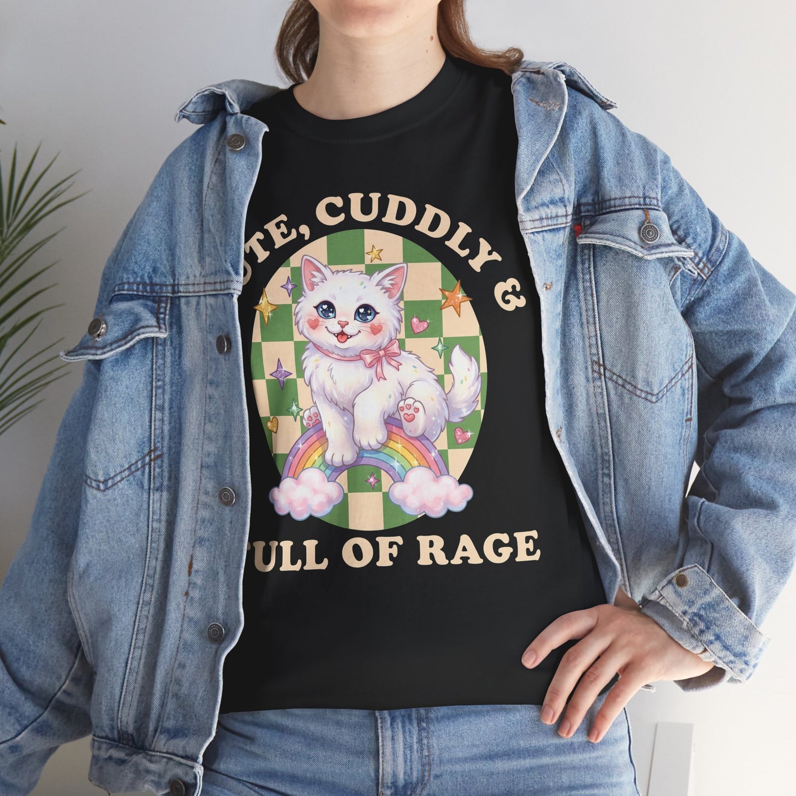 Cute Cuddly & Full of Rage T-Shirt — Funny Kawaii Kitten Graphic Tee