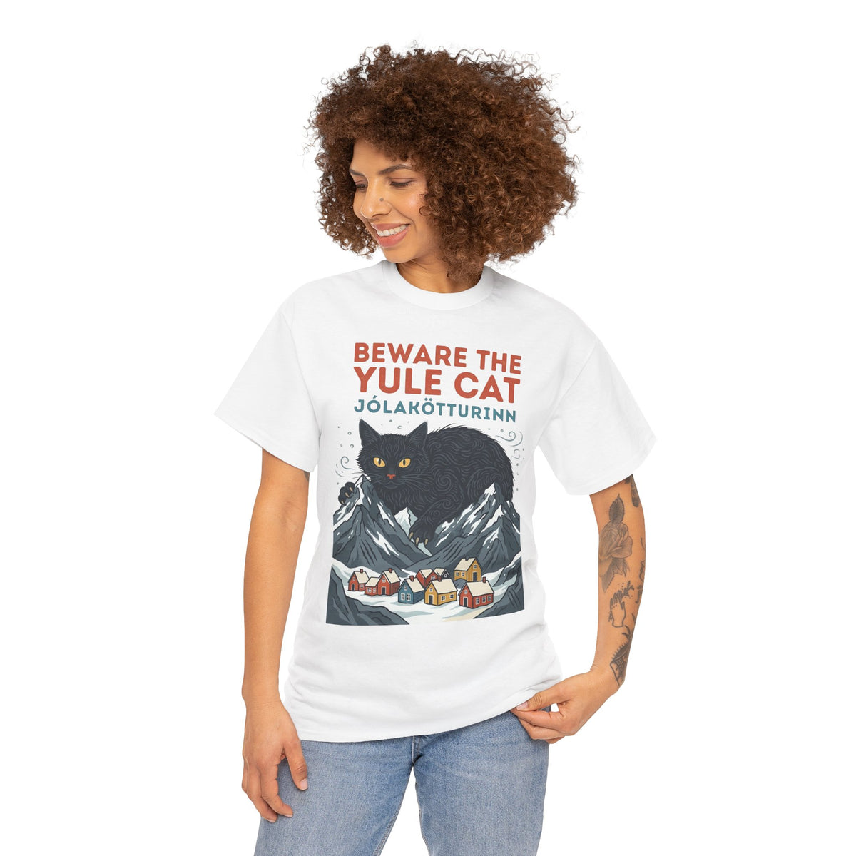 Beware the Yule Cat T-Shirt Holiday Tee