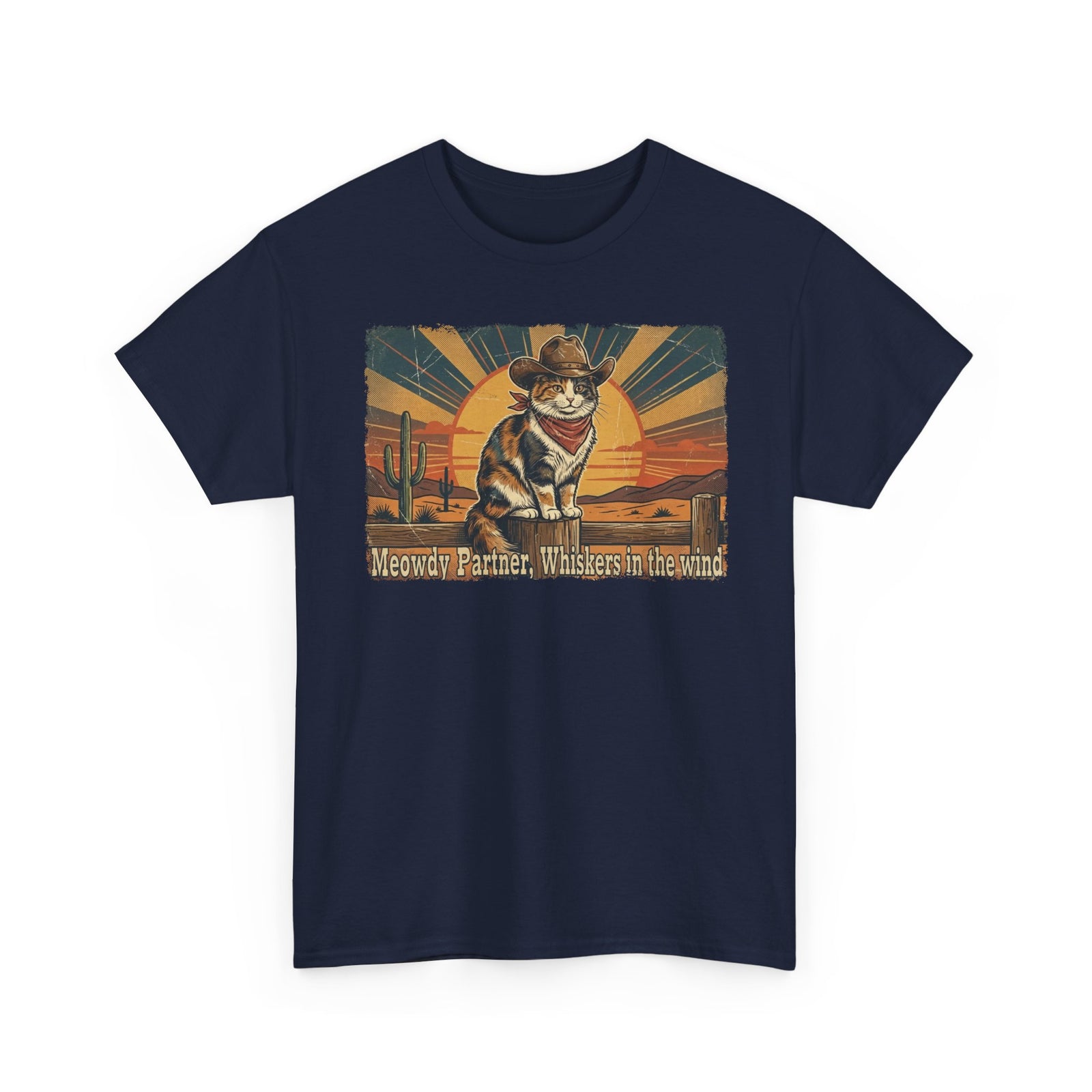 Meowdy Partner T-Shirt — Cute Cat Cowboy Graphic Tee