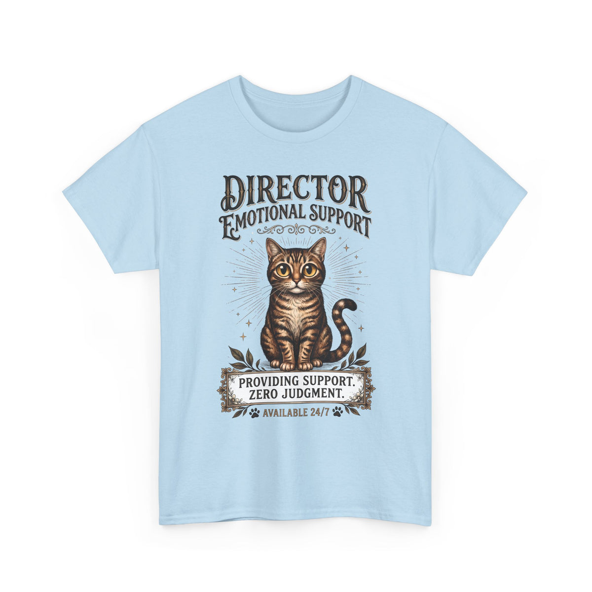 Director Emotional Support Cat T-Shirt — Vintage Tabby Feline Apparel