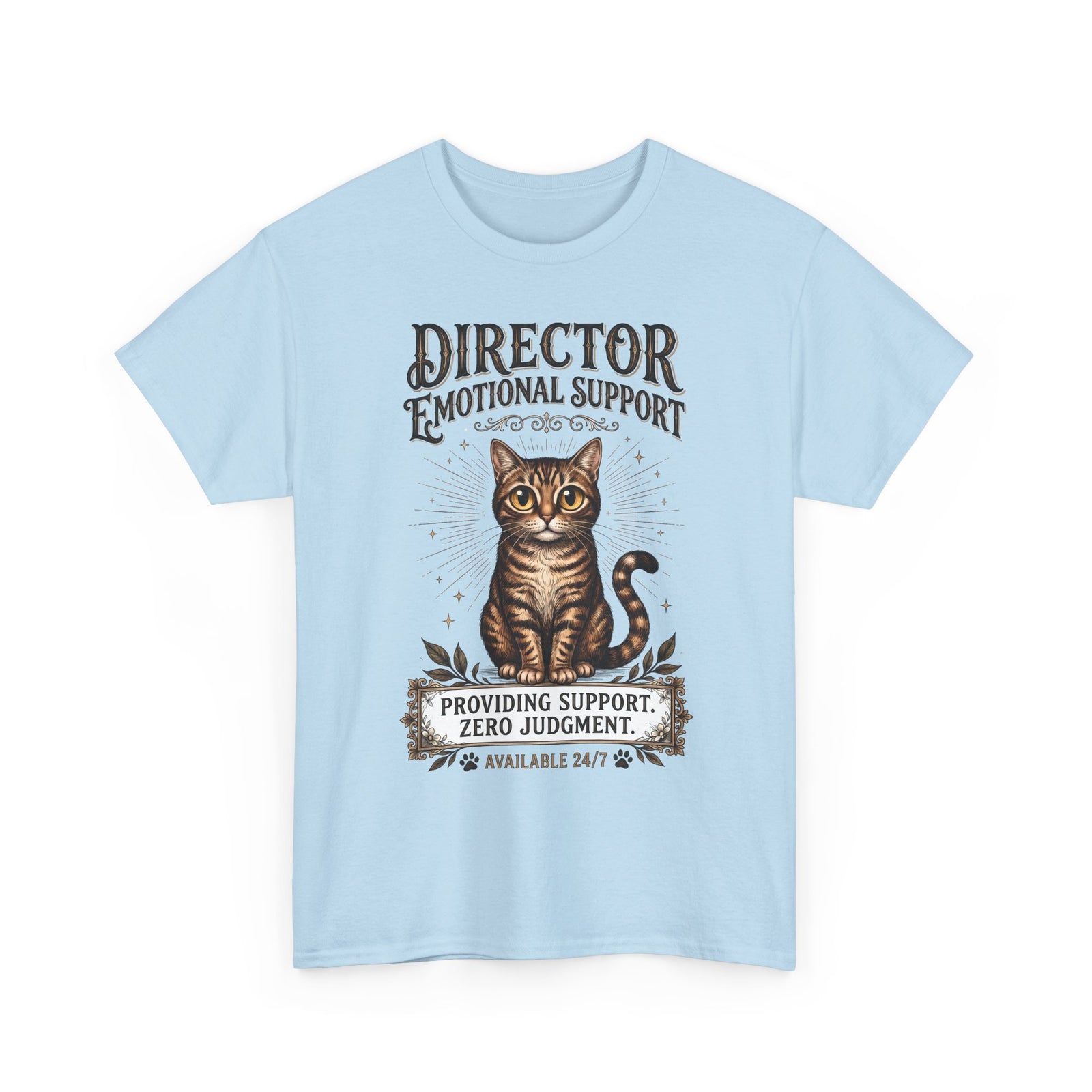 Director Emotional Support Cat T-Shirt — Vintage Tabby Feline Apparel