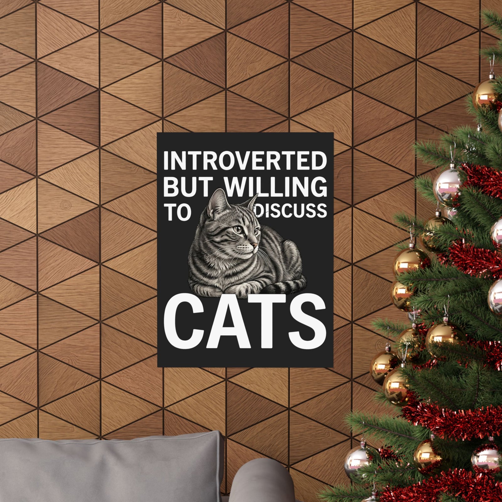 Introverted But Willing to Discuss Cats Poster