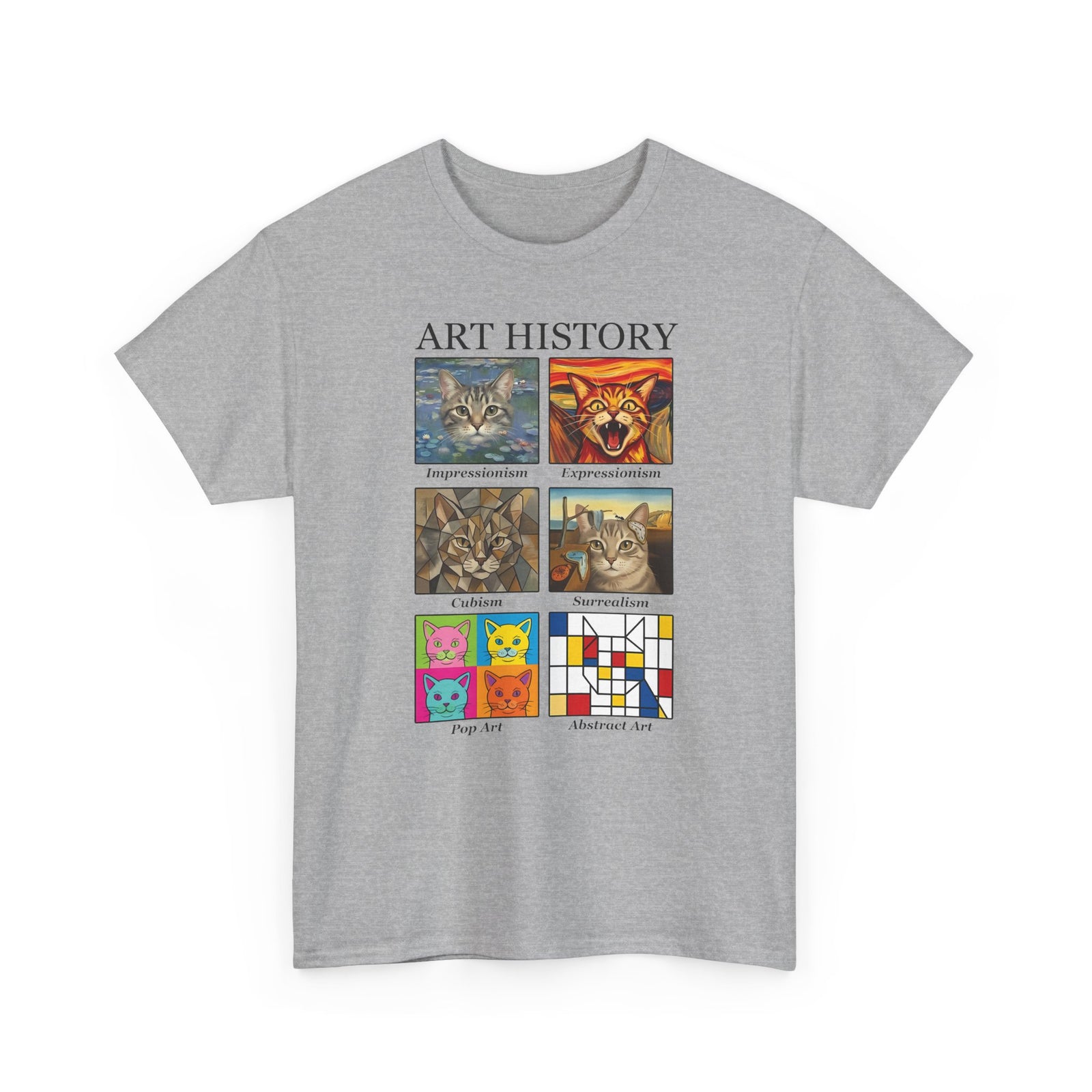 Cats in Masterpieces T-Shirt — Artistic Cat Painting Tee