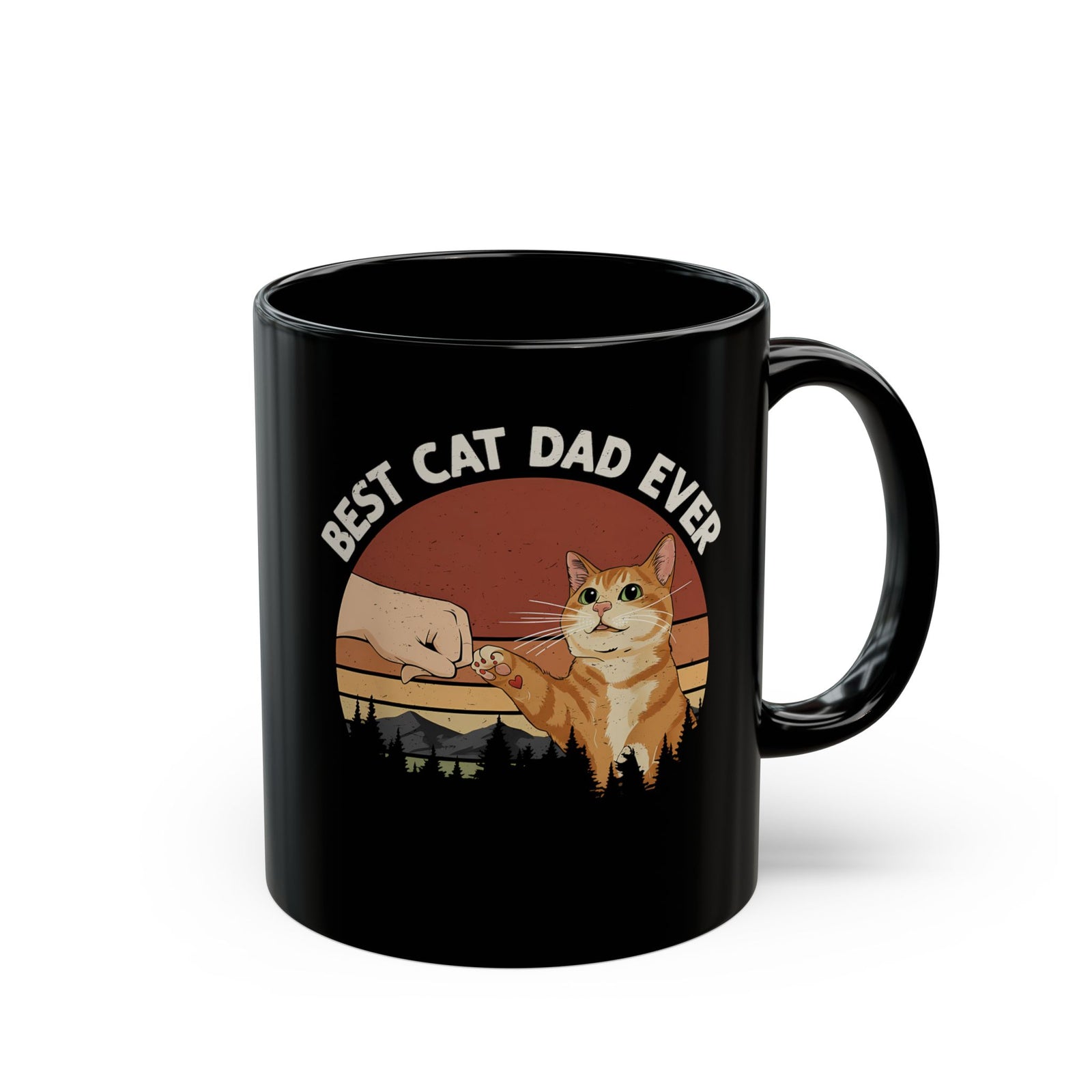 Best Cat Dad Ever Mug — Funny Cat Dad Black Mug