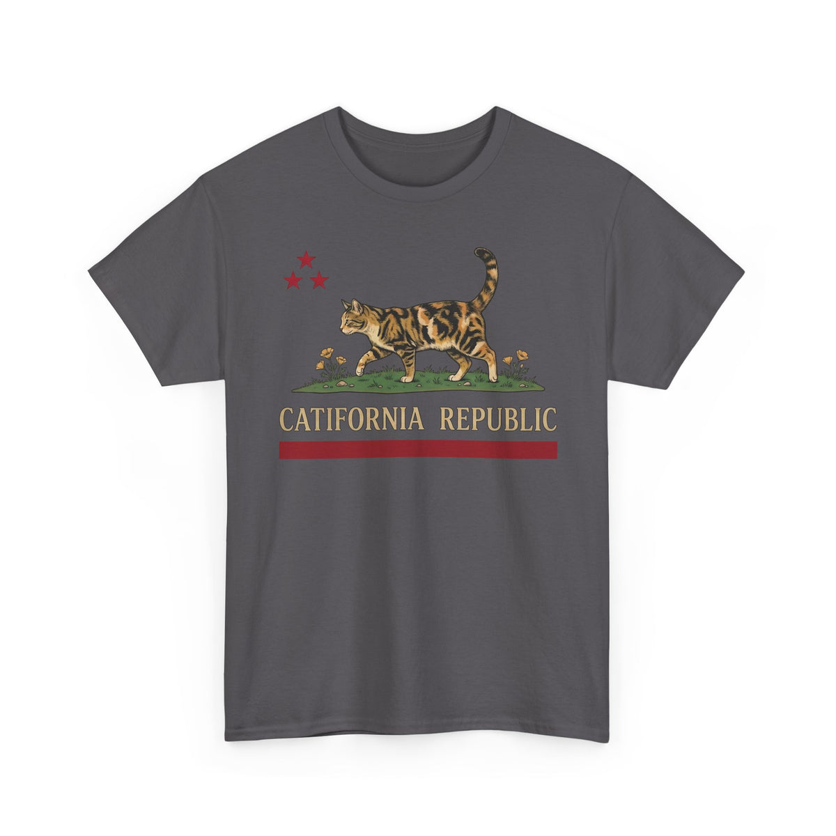 Catifornia Republic Funny Cat T-Shirt — Vintage Cali Cat Graphic Tee