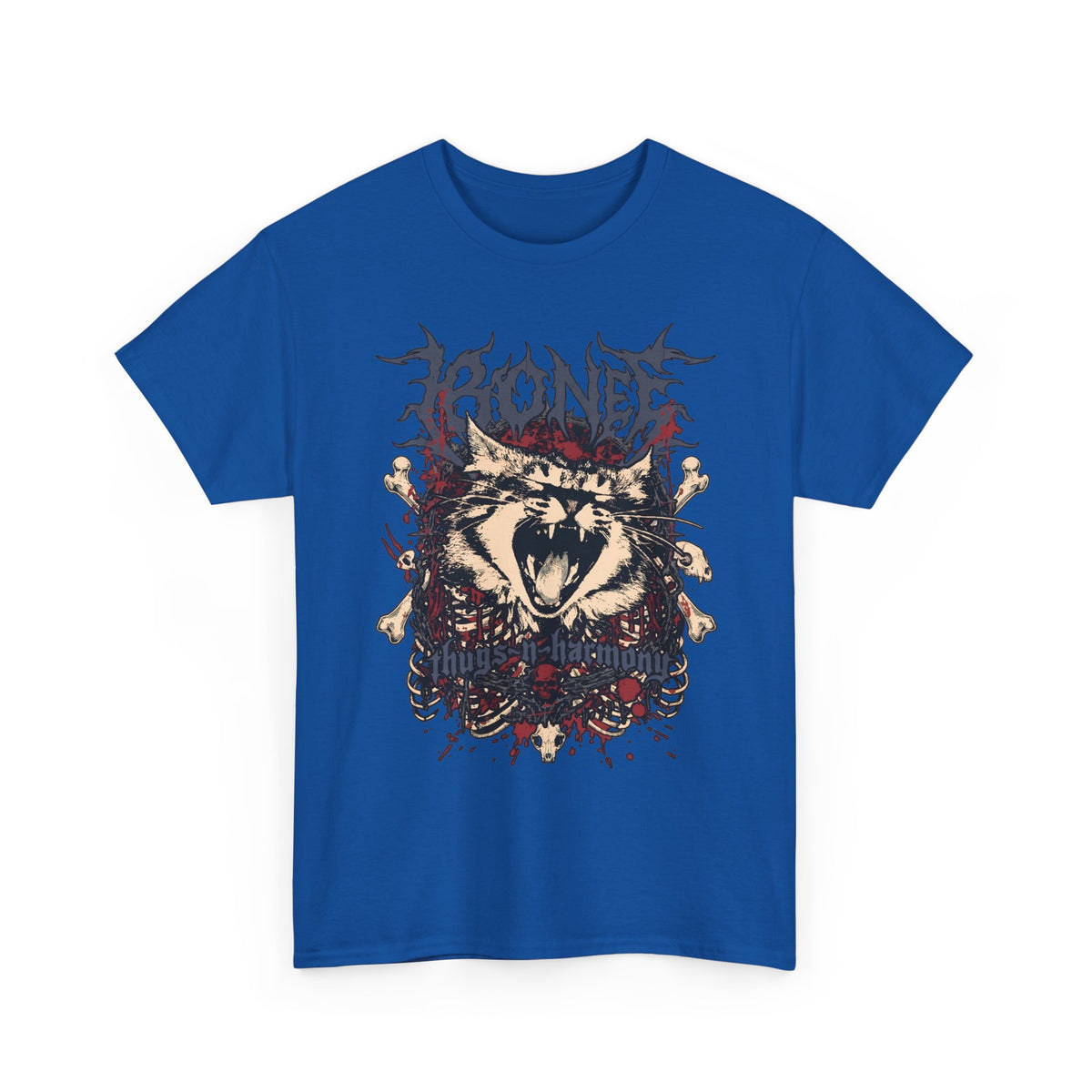 Bone Thugs-N-Harmony Metal Cat T-Shirt — Death Metal Feline Graphic Tee