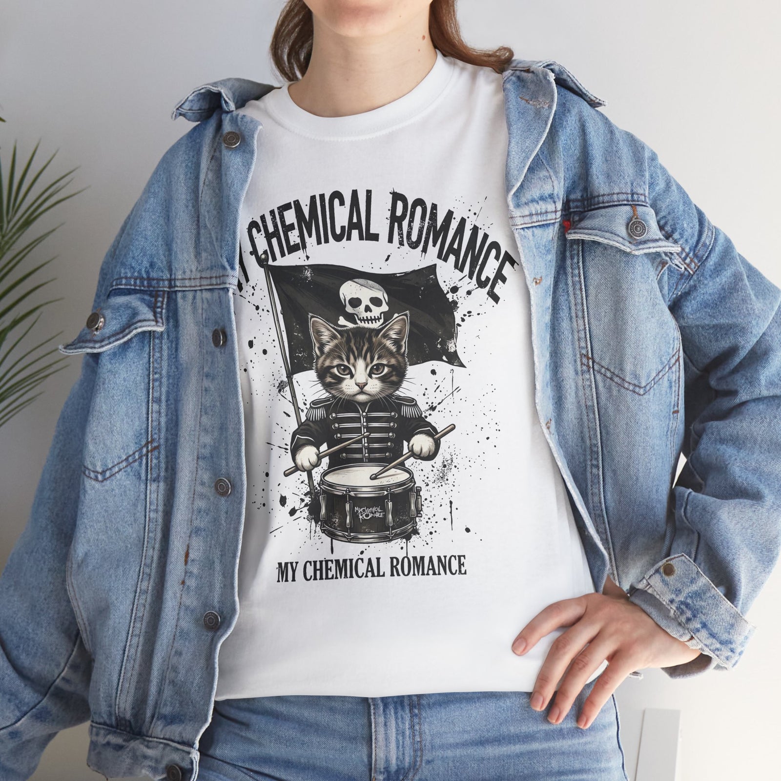 My Chemical Romance Cat Skull Tee — Gothic Band Shirt