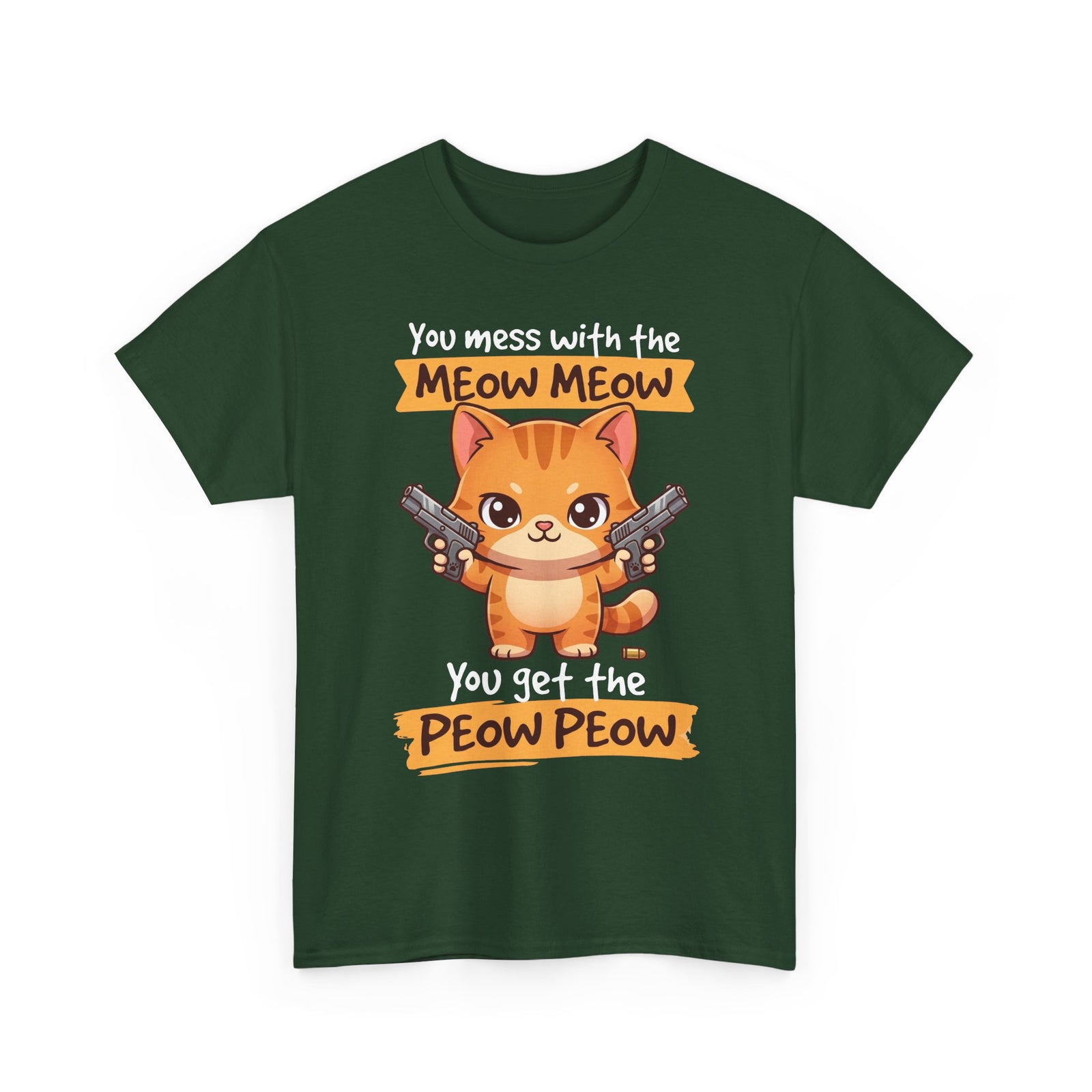You Mess with the Meow Meow You Get the Peow Peow Cat T-Shirt