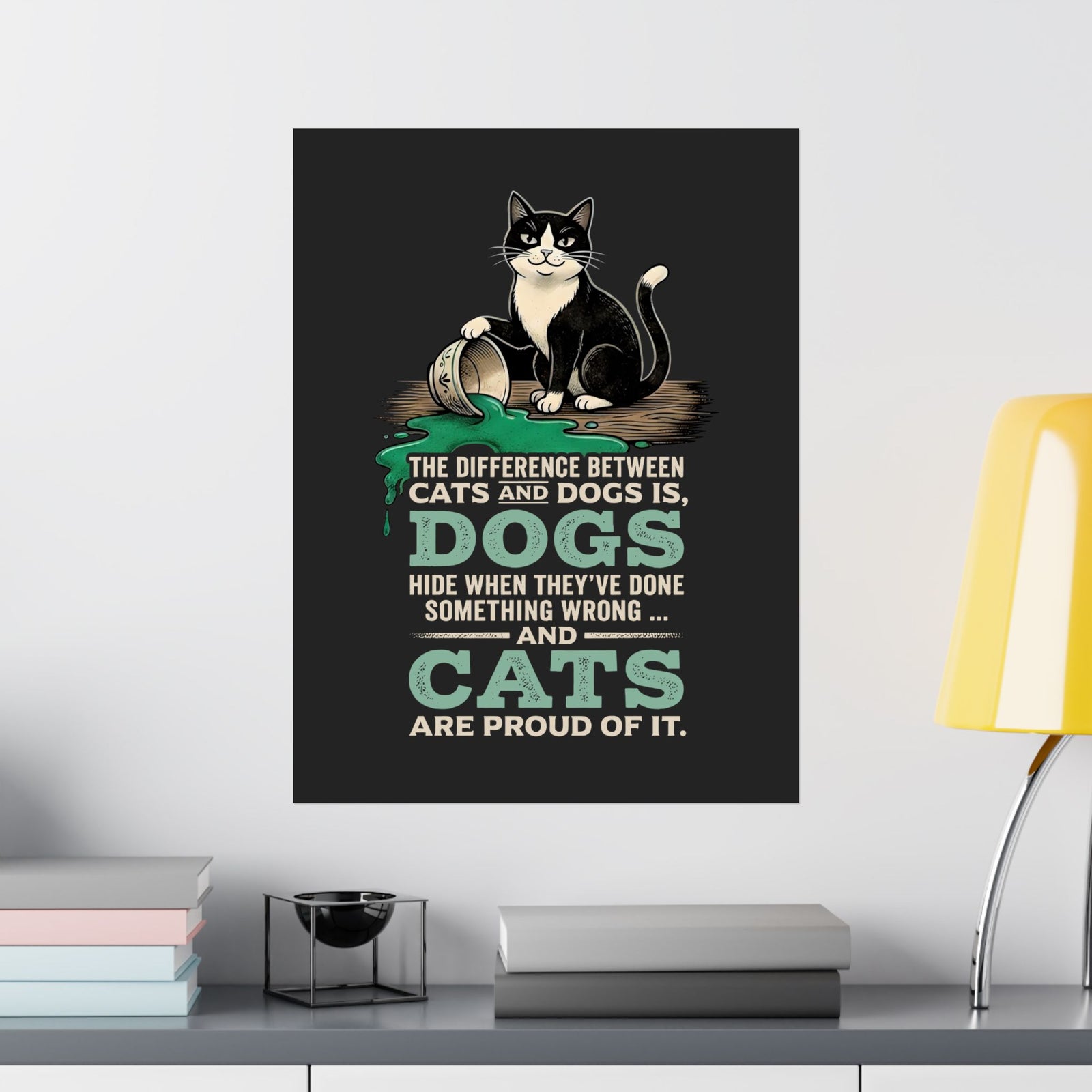 Cats Aren't Guilty Poster — Funny Cat Lover Poster