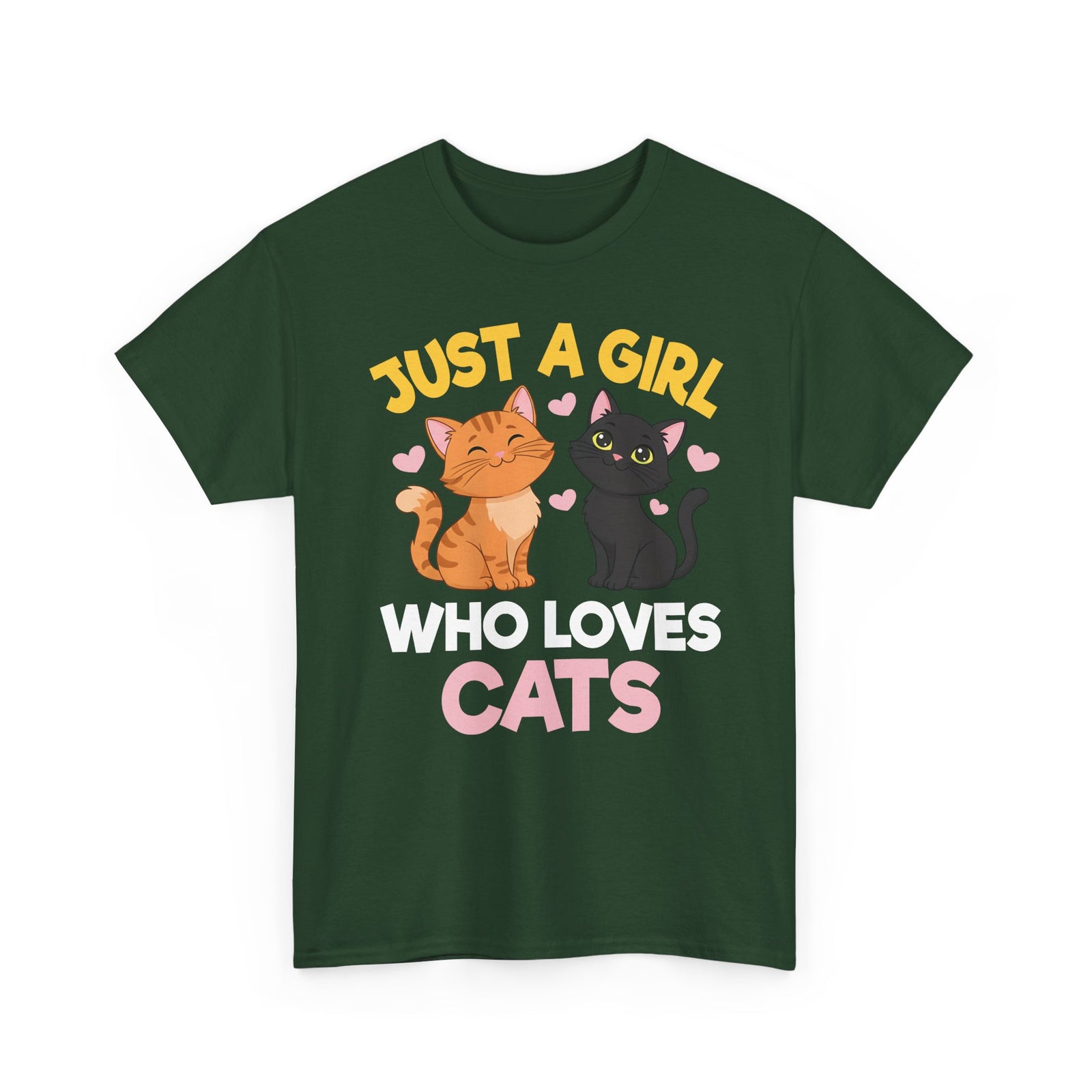 Just a Girl Who Loves Cats T-Shirt — Cute Cat Lover Tee