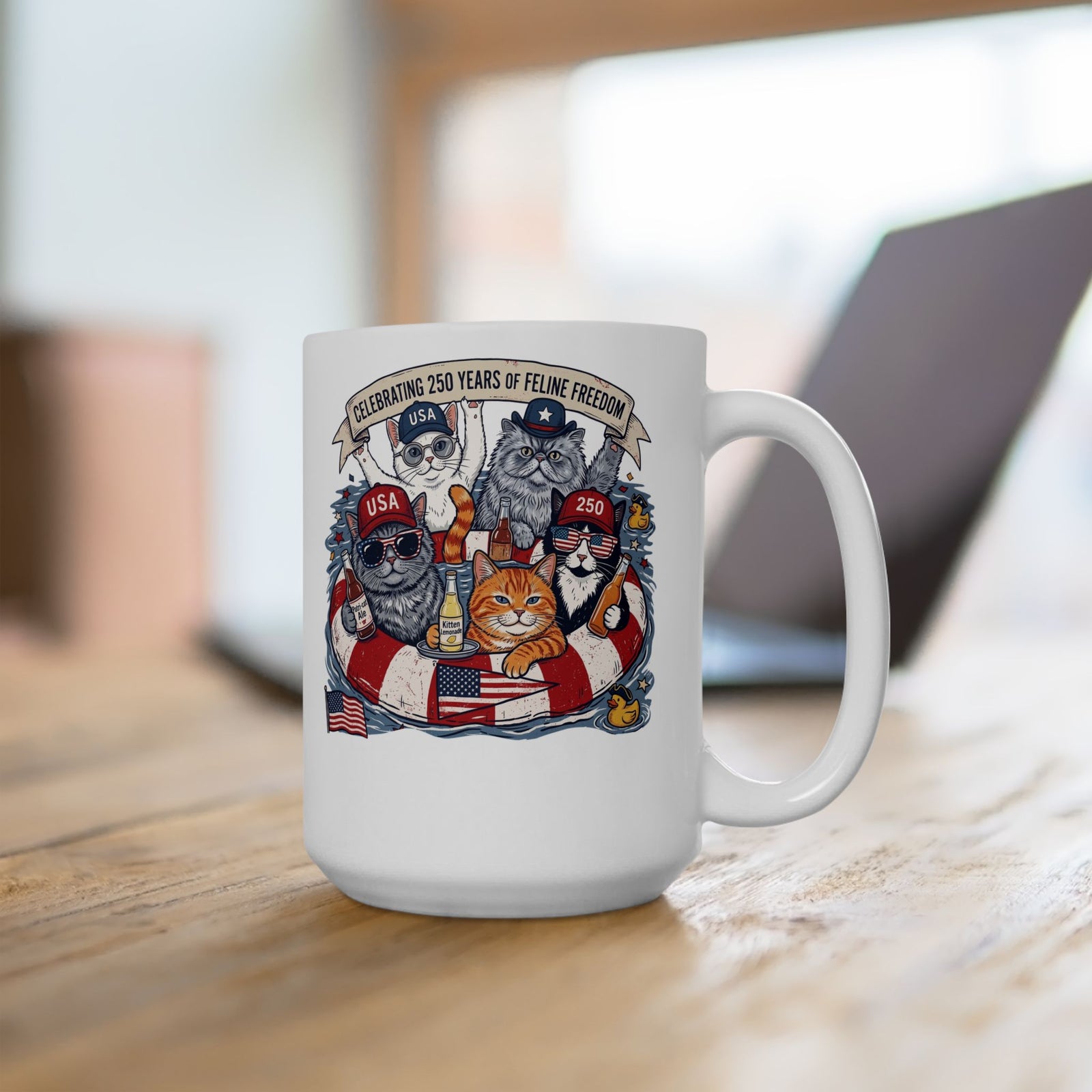 250 Years of Feline Freedom Ceramic Mug