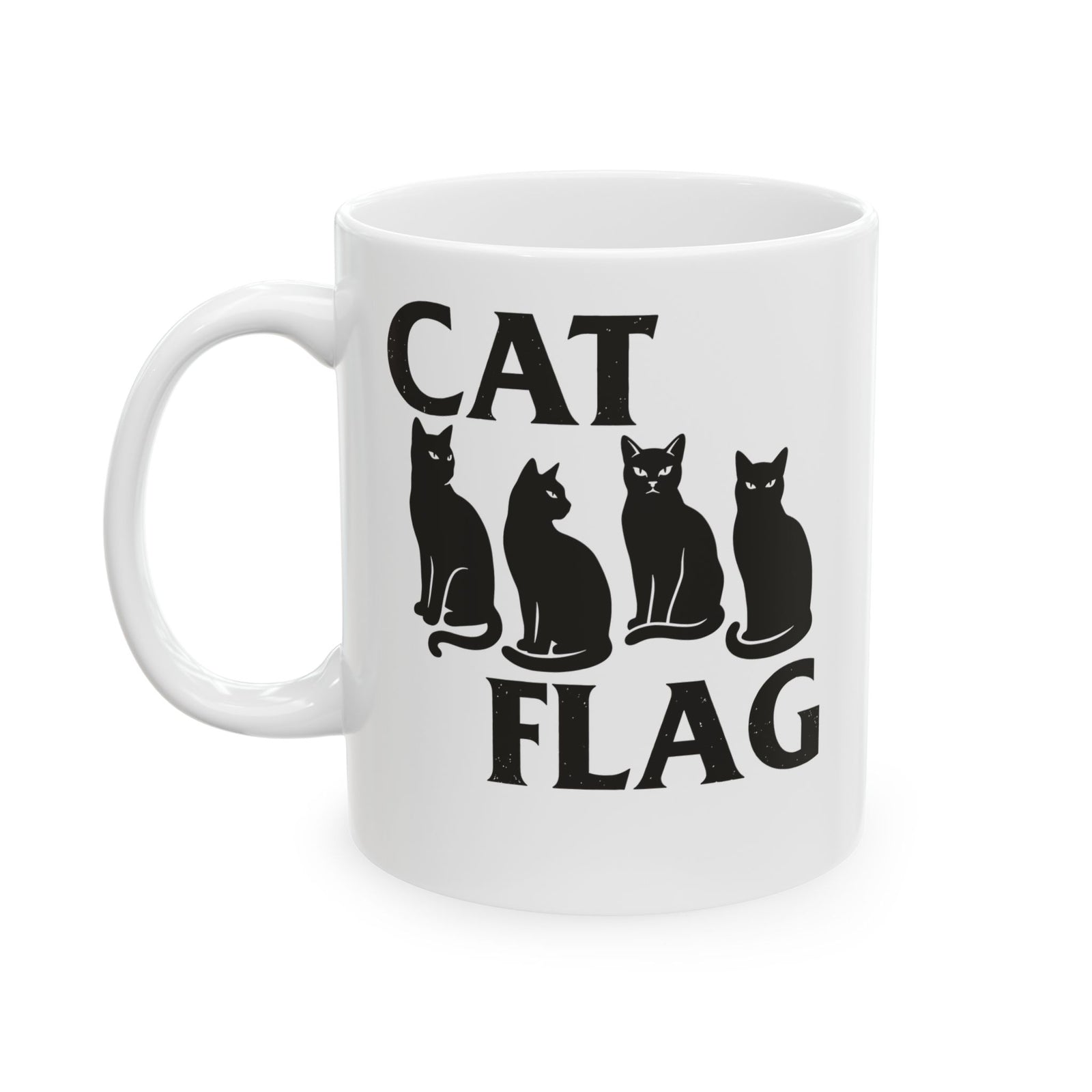 Cat Flag Ceramic Mug Feline Graphic Mug