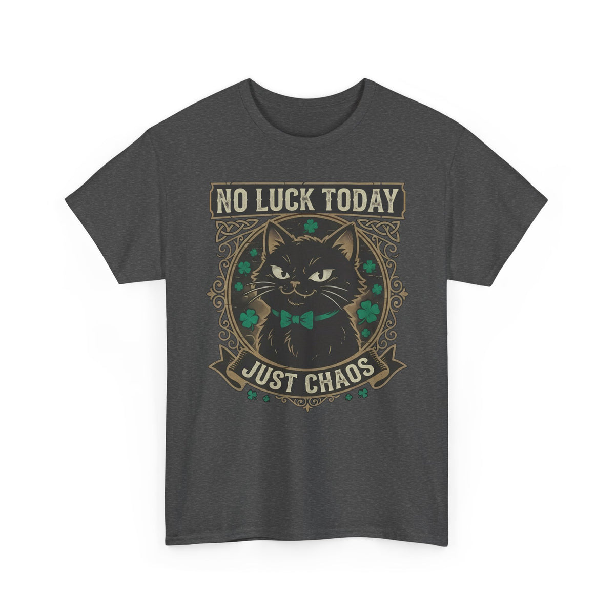 No Luck Today, Just Chaos — Black Cat T-Shirt