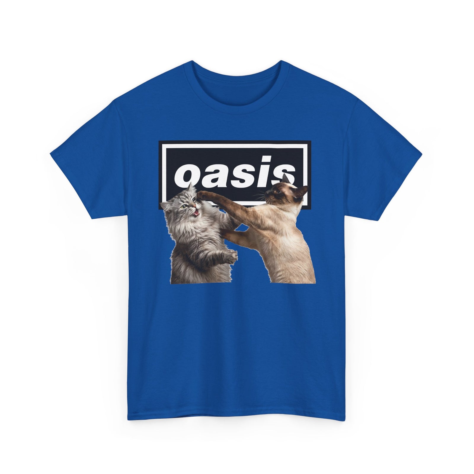 Oasis Cat Fight T-Shirt — Desert Cat Battle Graphic Tee
