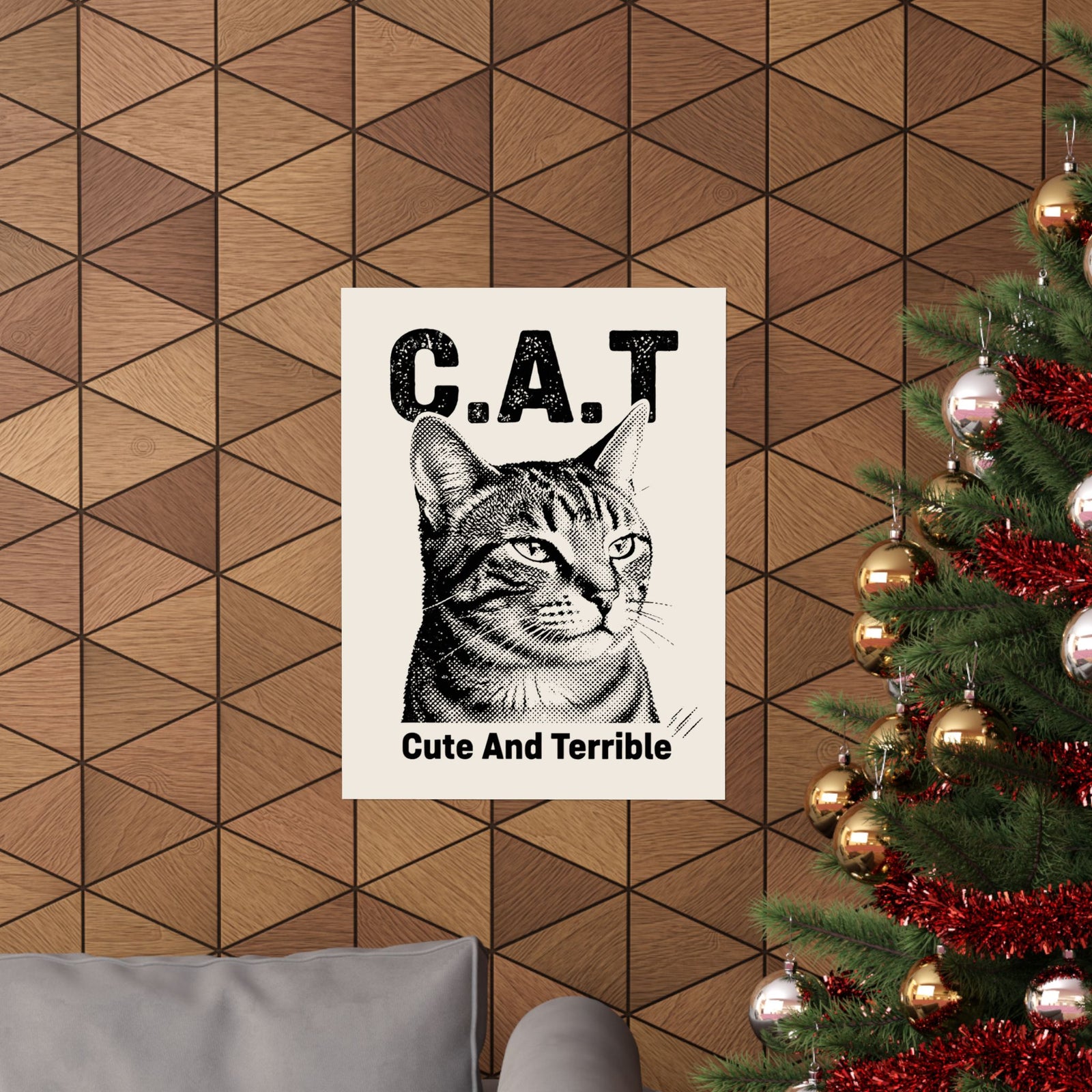 Cute and Terrible Cat Poster