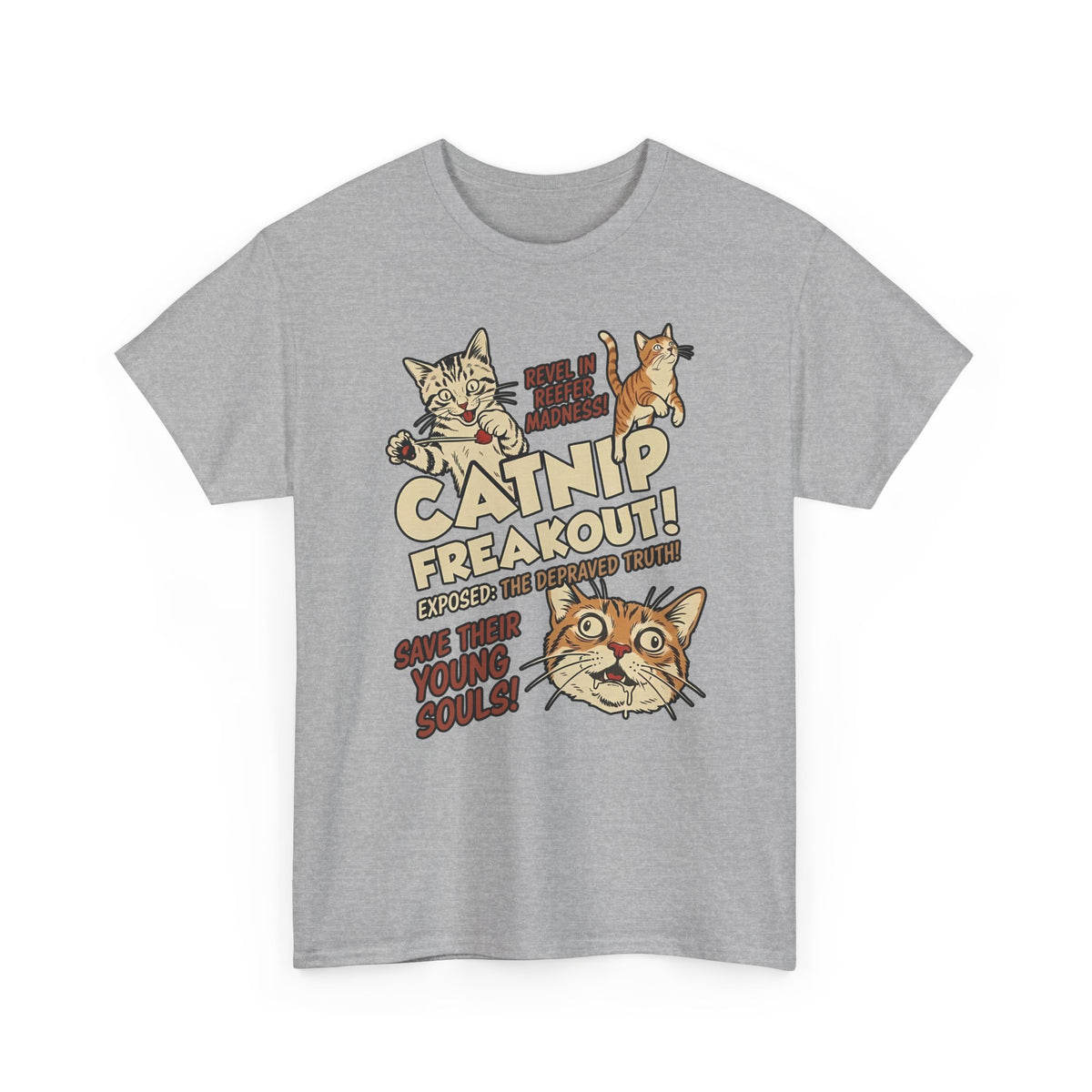 Catnip Freakout T-Shirt — Funny Cat Lover Tee