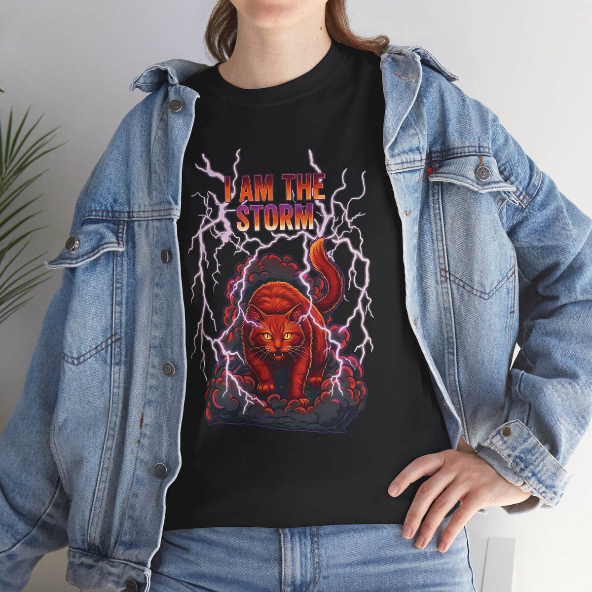 I Am The Storm Cat T-Shirt — Bold Cat Graphic Tee