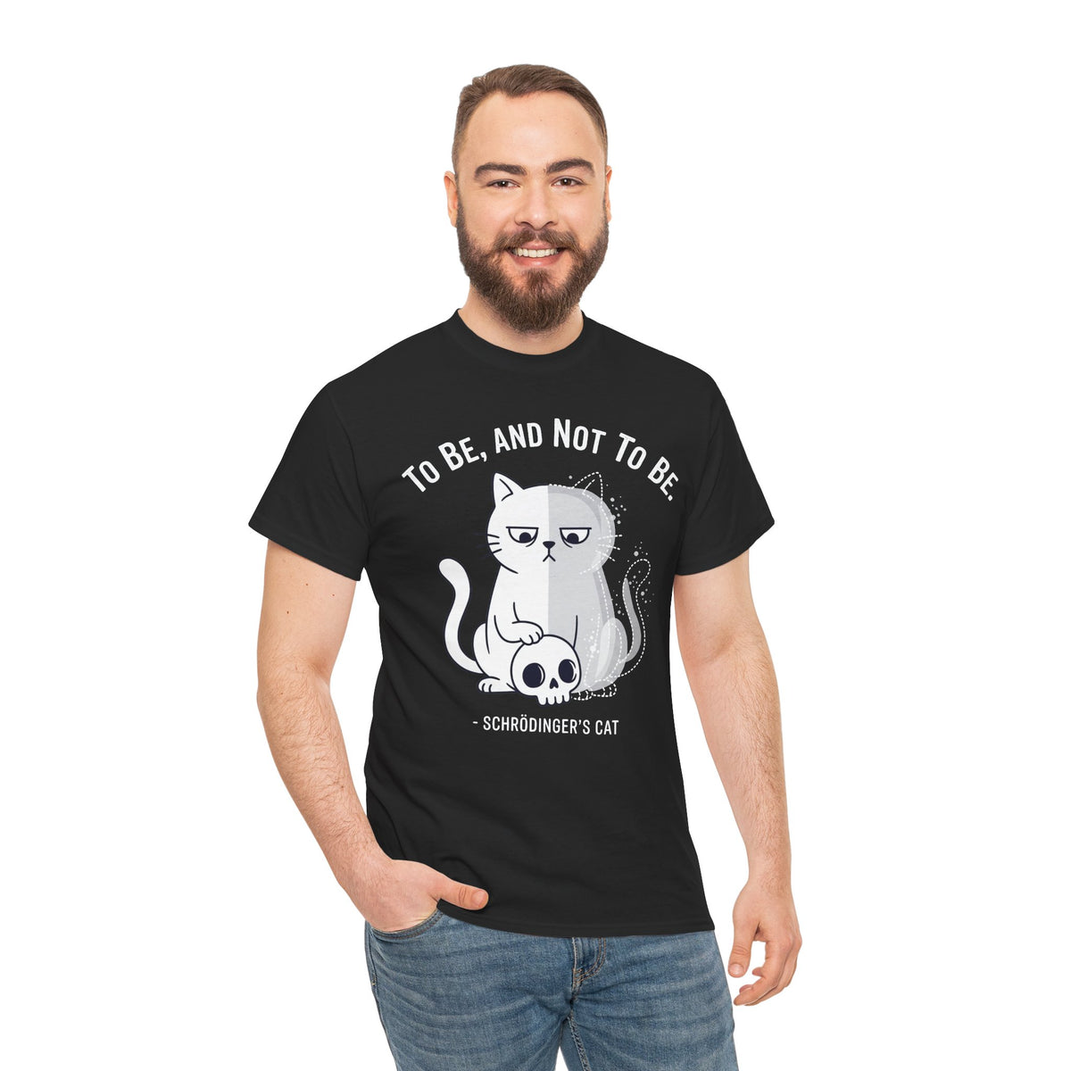 Schrödinger's Cat T-Shirt – "To Be, And Not To Be" Funny Science Cat Tee