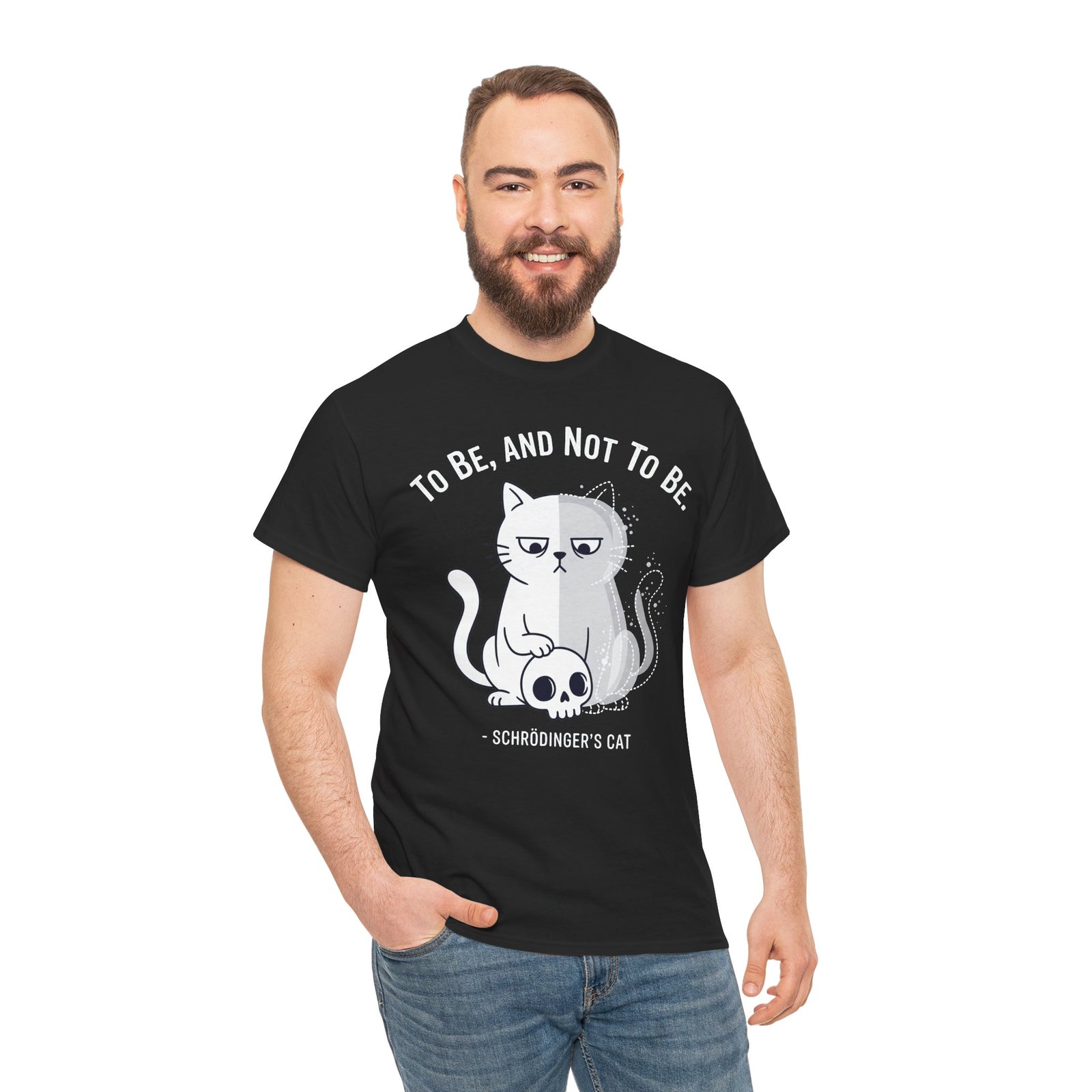Schrödinger's Cat T-Shirt – "To Be, And Not To Be" Funny Science Cat Tee