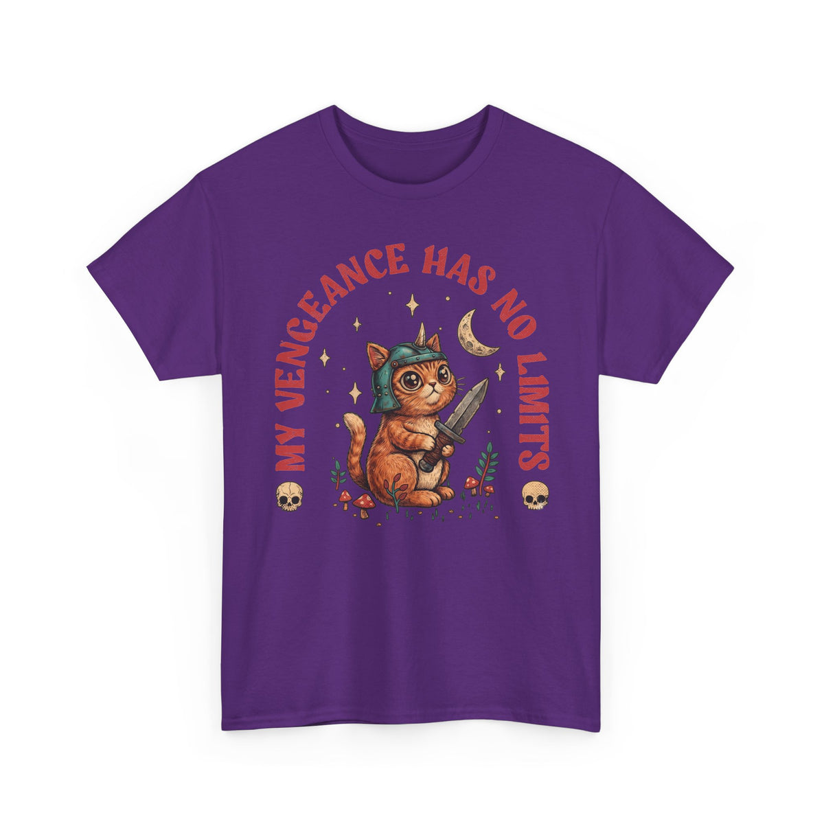 My Vengeance Has No Limits Kitten Shirt — Cute Fantasy Warrior Dagger T-Shirt