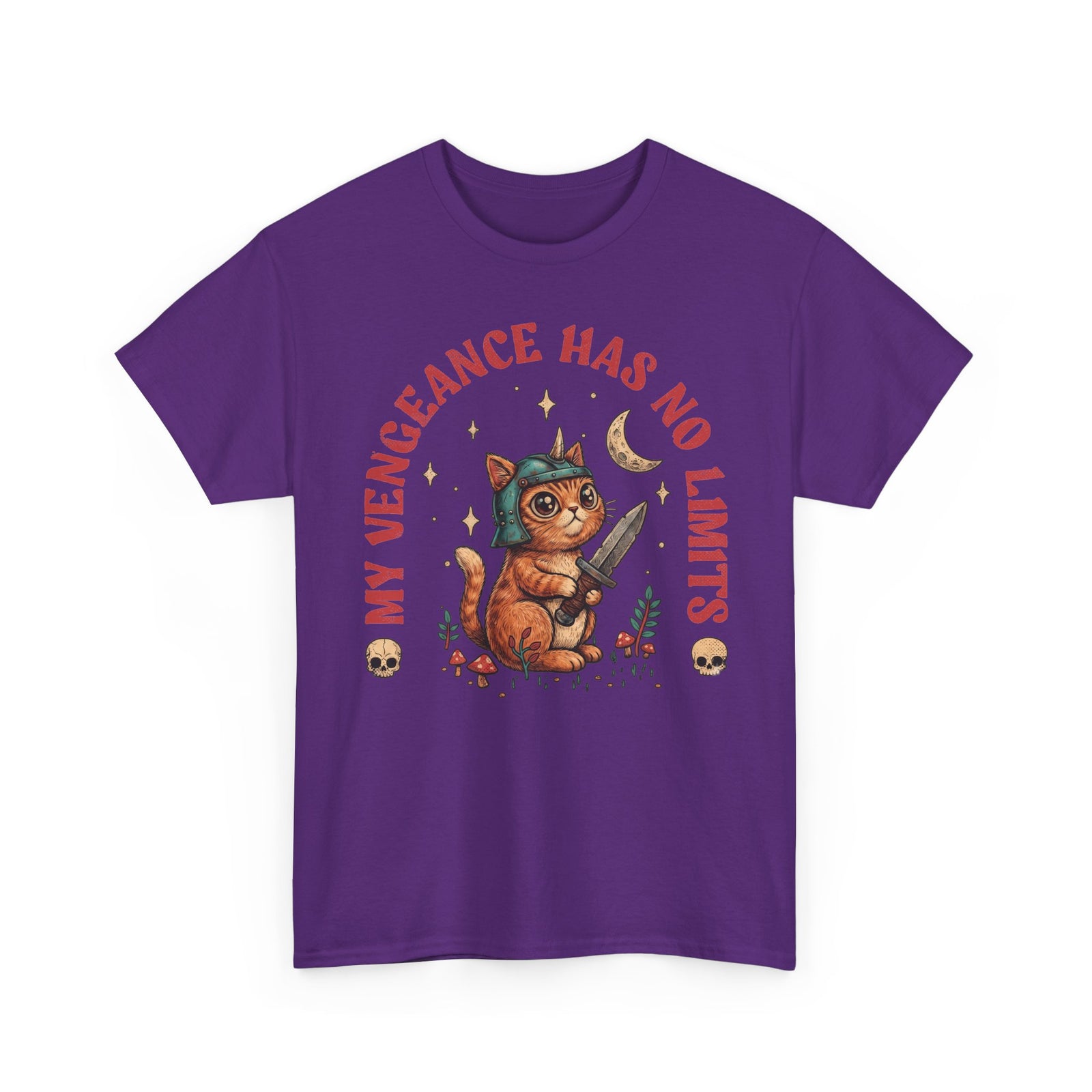My Vengeance Has No Limits Kitten Shirt — Cute Fantasy Warrior Dagger T-Shirt