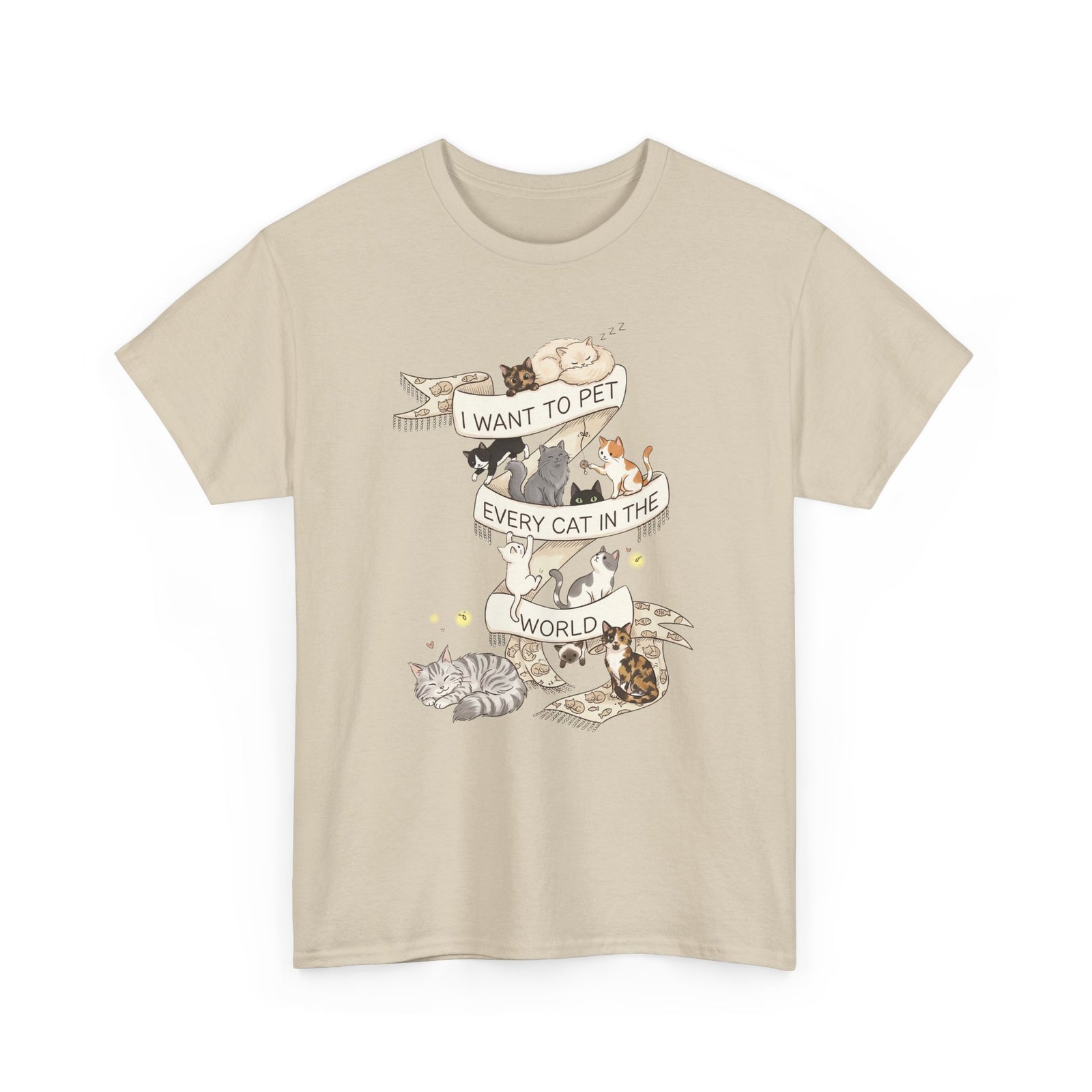 I Want to Pet Every Cat in the World T-Shirt — Cat Lover Tee