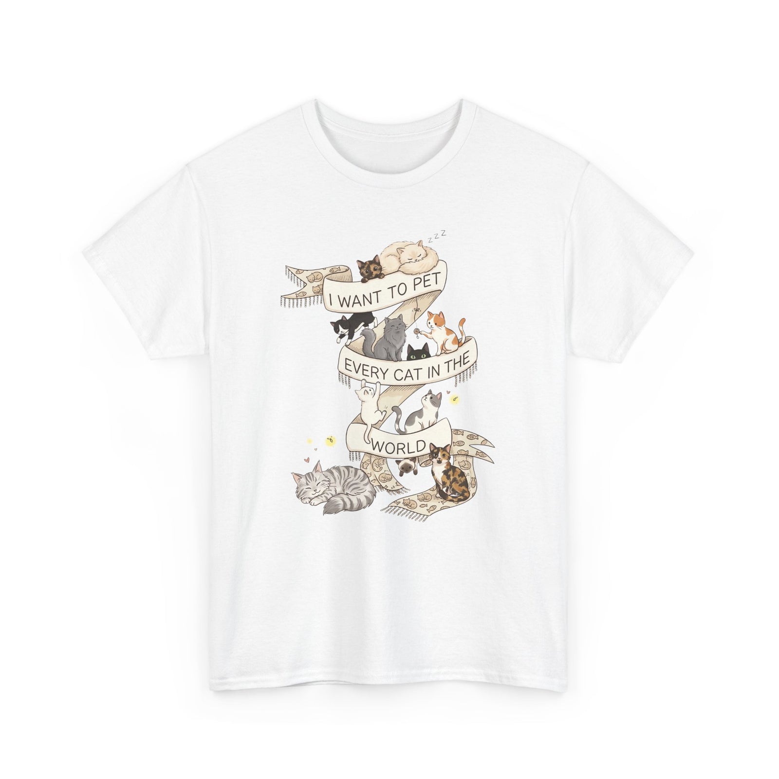 I Want to Pet Every Cat in the World T-Shirt — Cat Lover Tee