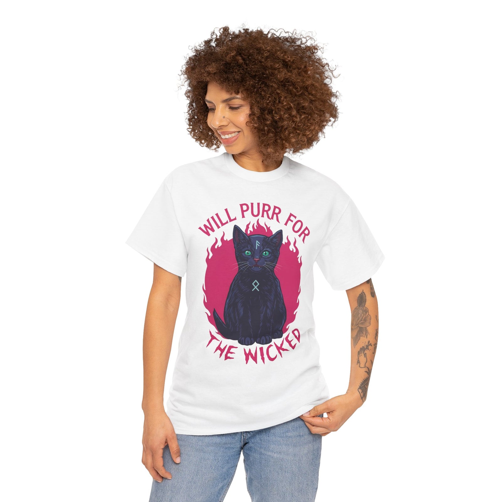 Will Purr For the Wicked Black Cat T-Shirt