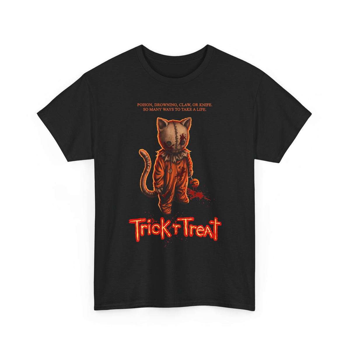 Trick 'r Treat Sam Cat T-Shirt — Horror Movie Sam Feline Graphic Tee