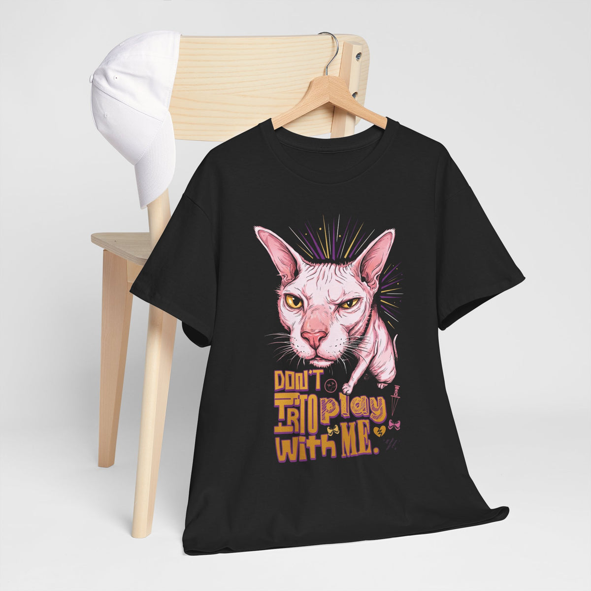 Don't Try To Play With Me T-Shirt — Funny Angry Sphynx Cat Graphic Tee