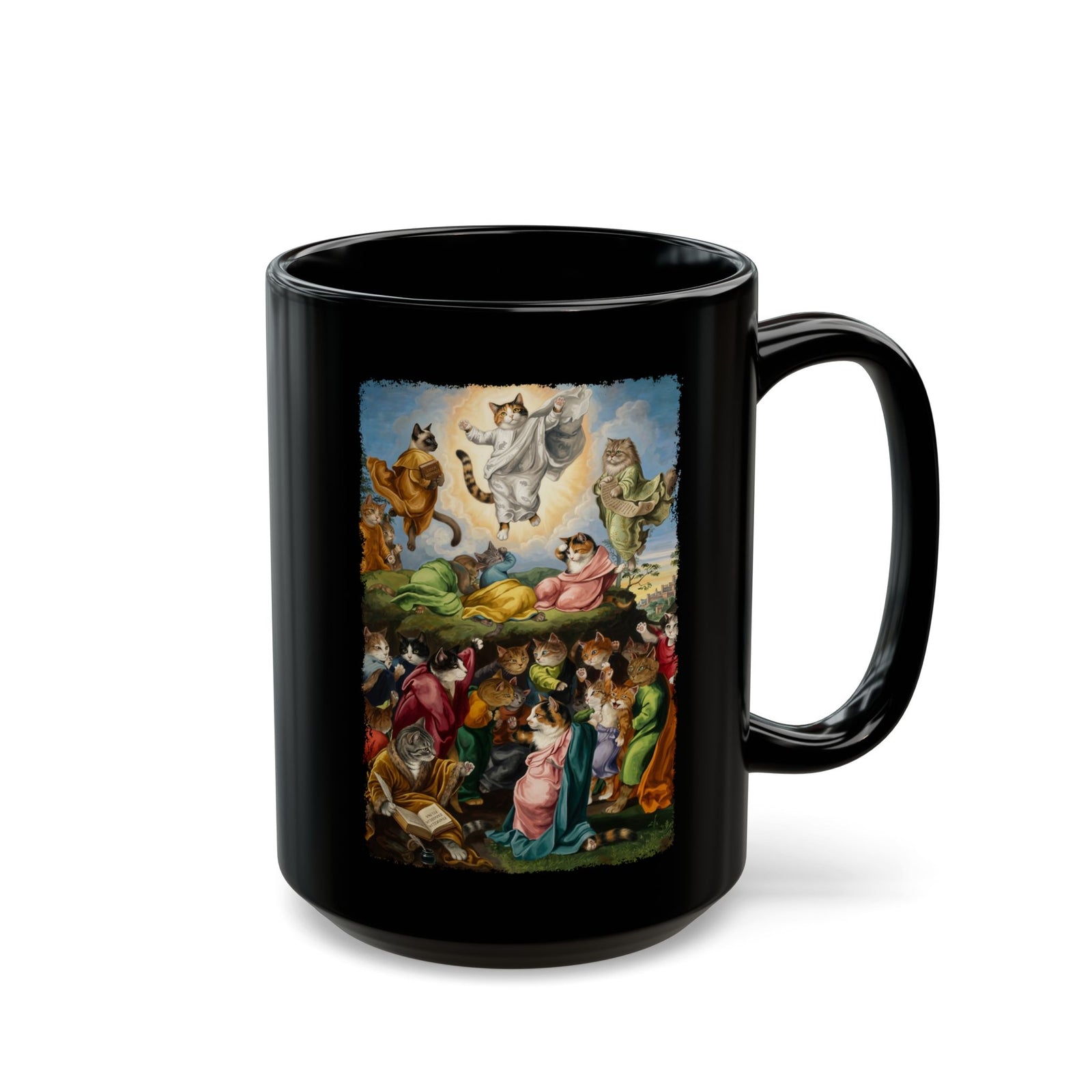 Transfiguration Cats Black Mug
