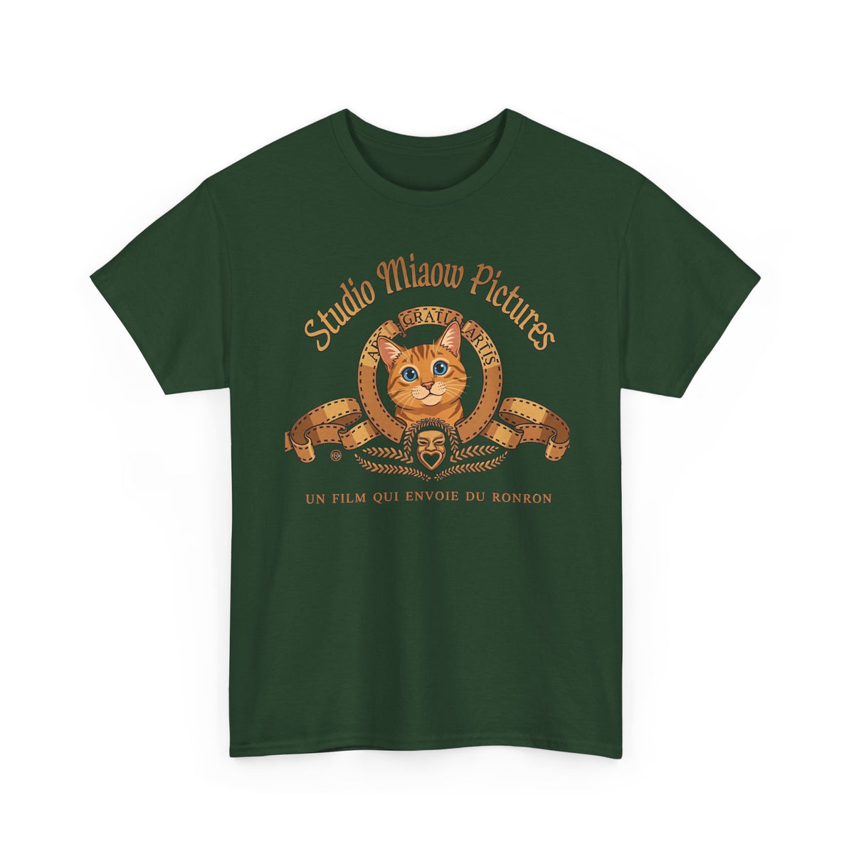 Retro Movie Lion Parody Cat T-Shirt — Studio Miaow Pictures