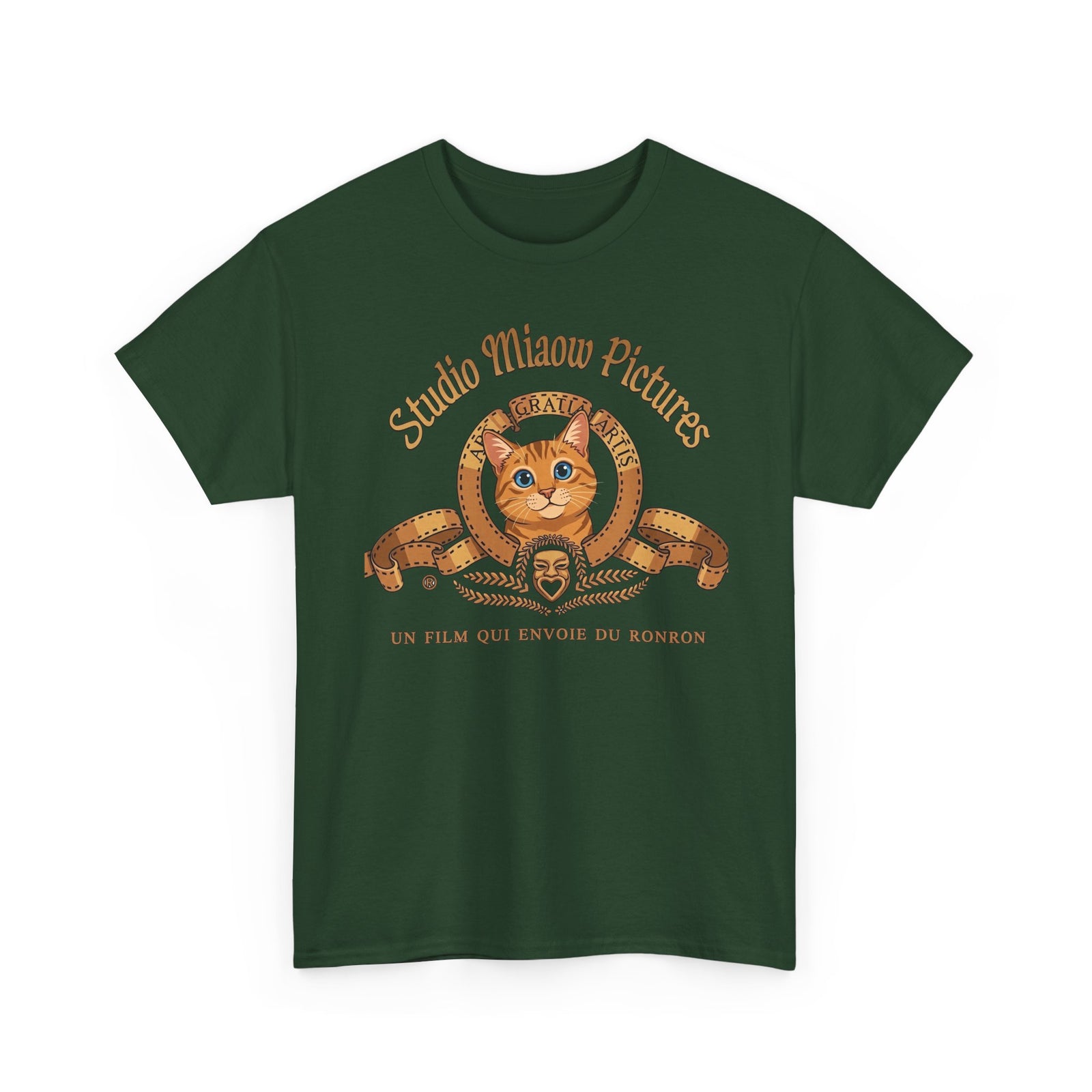 Retro Movie Lion Parody Cat T-Shirt — Studio Miaow Pictures