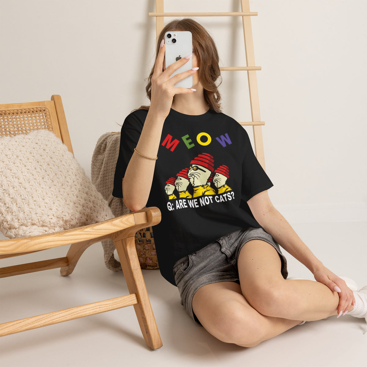 Meow Are We Not Cats T-Shirt — Funny Cat Quote Tee