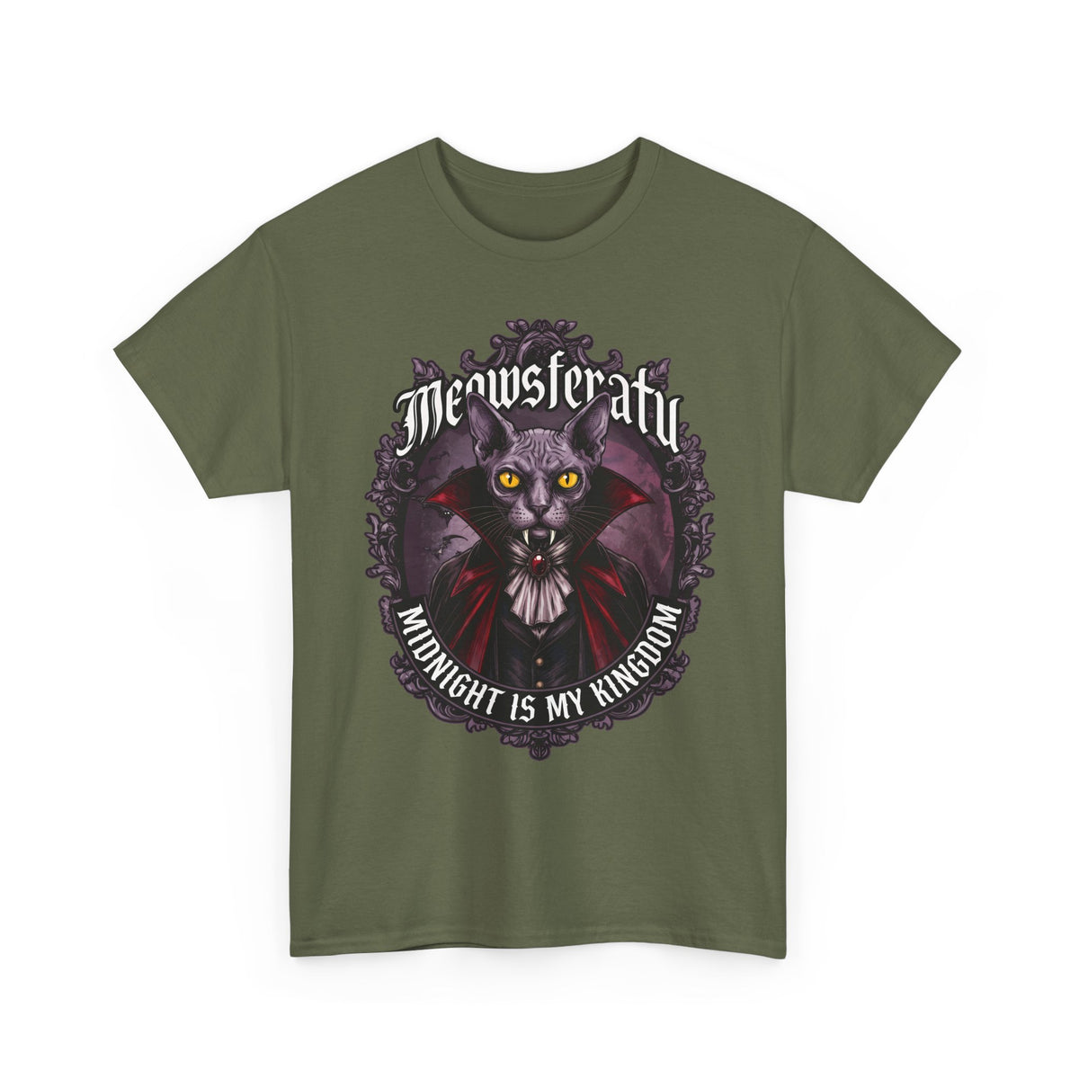 Meowsferatu Vampire Sphynx Cat Shirt — Gothic Dracula Halloween T-Shirt