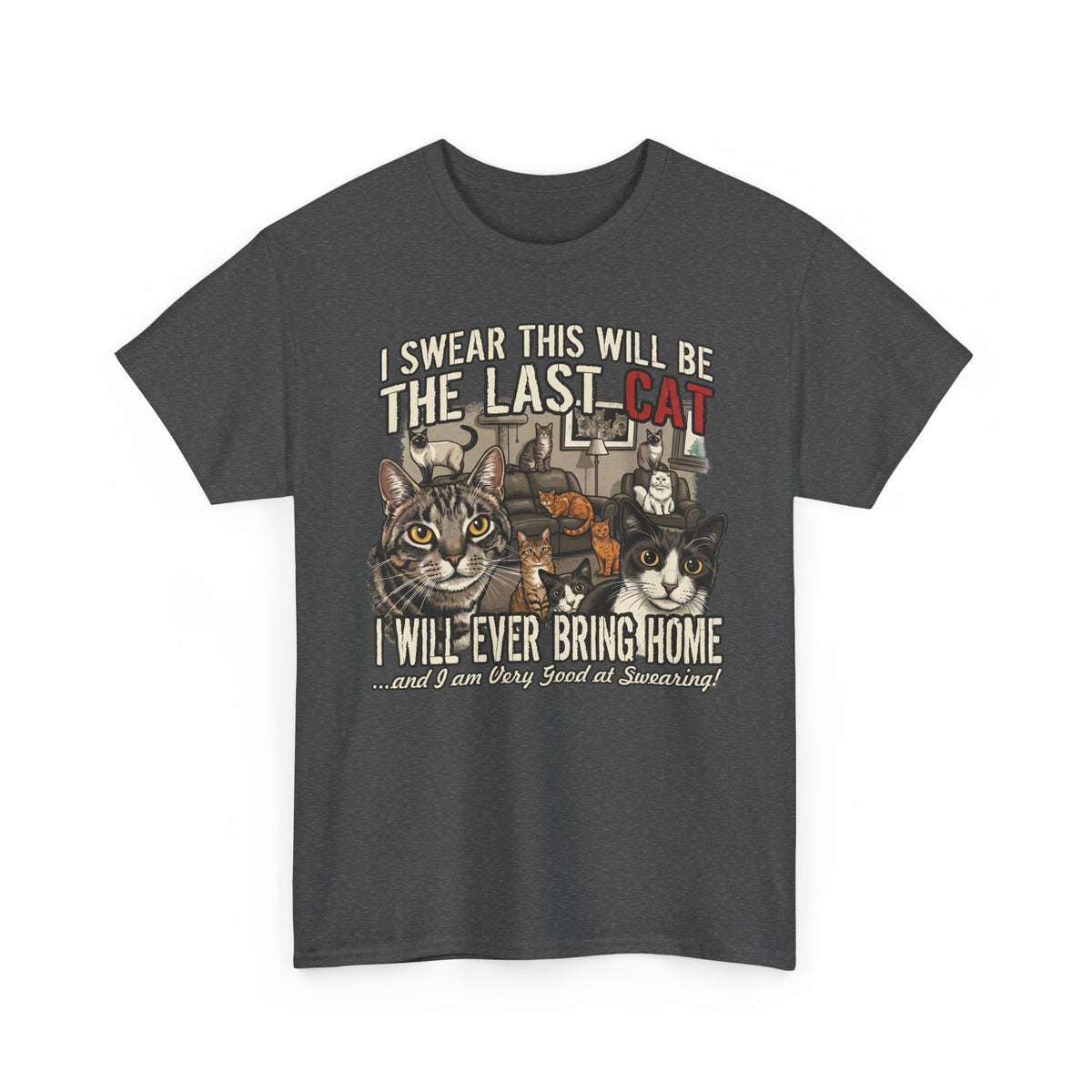 I Swear This Will Be The Last Cat T-Shirt — Funny Cat Lover Tee