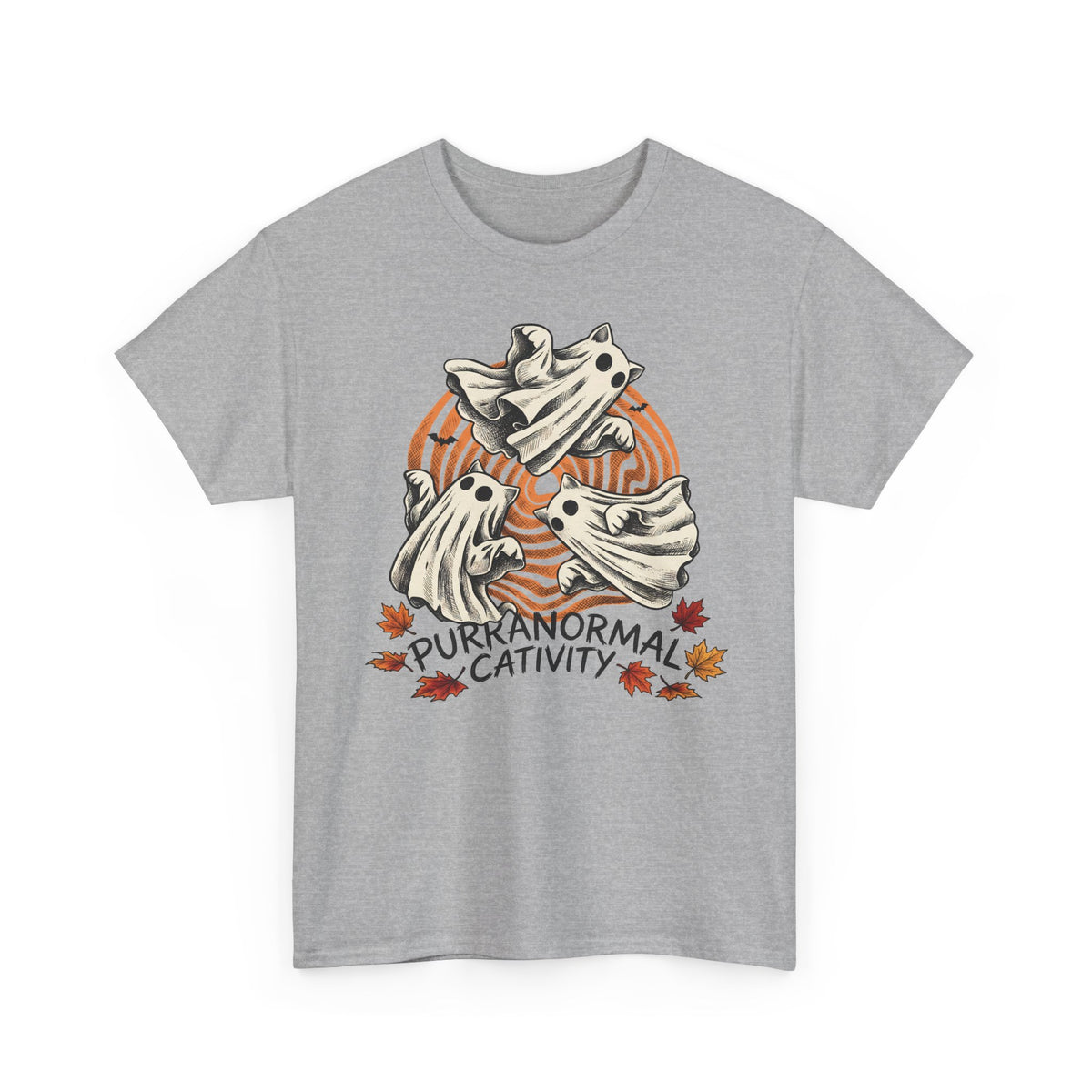 Purranormal Cativity T-Shirt — Funny Halloween Ghost Cats Tee