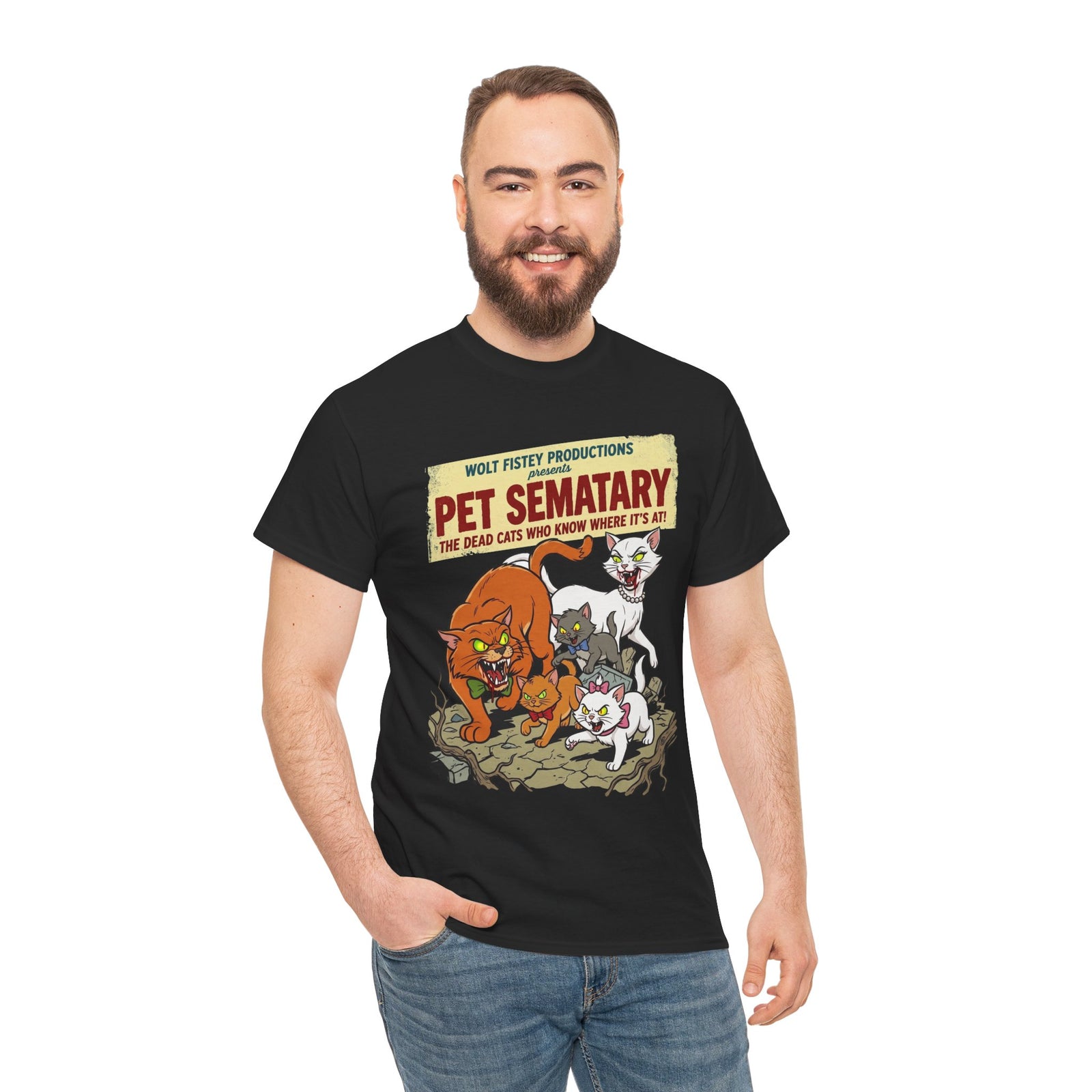 Retro Horror Cat T-Shirt