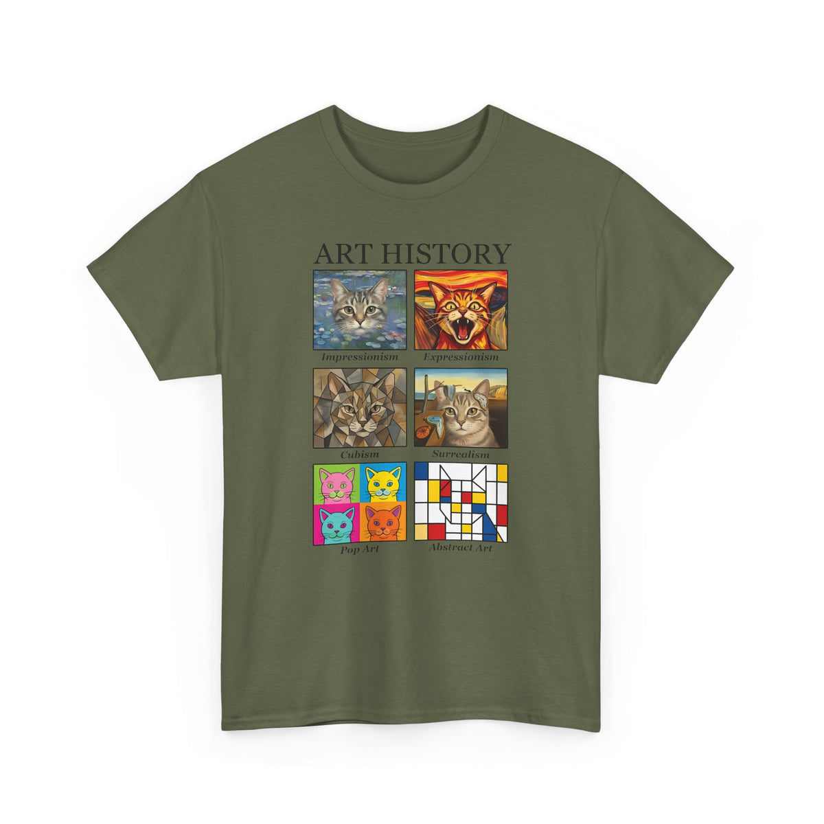 Cats in Masterpieces T-Shirt — Artistic Cat Painting Tee