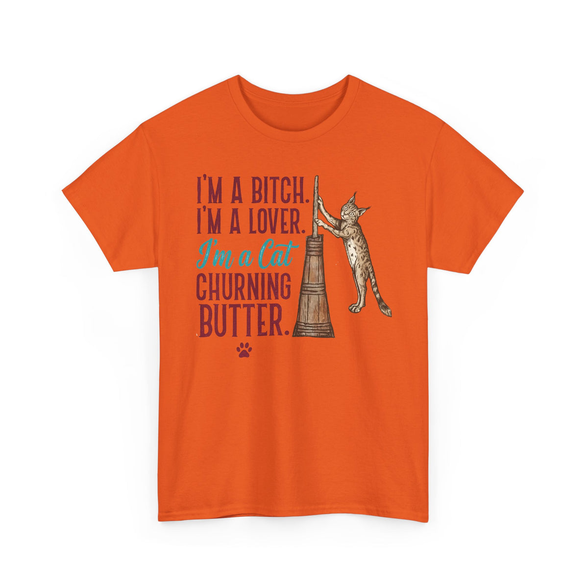 “I'm a Cat Churning Butter” T-Shirt — Funny Whimsical Cat Tee