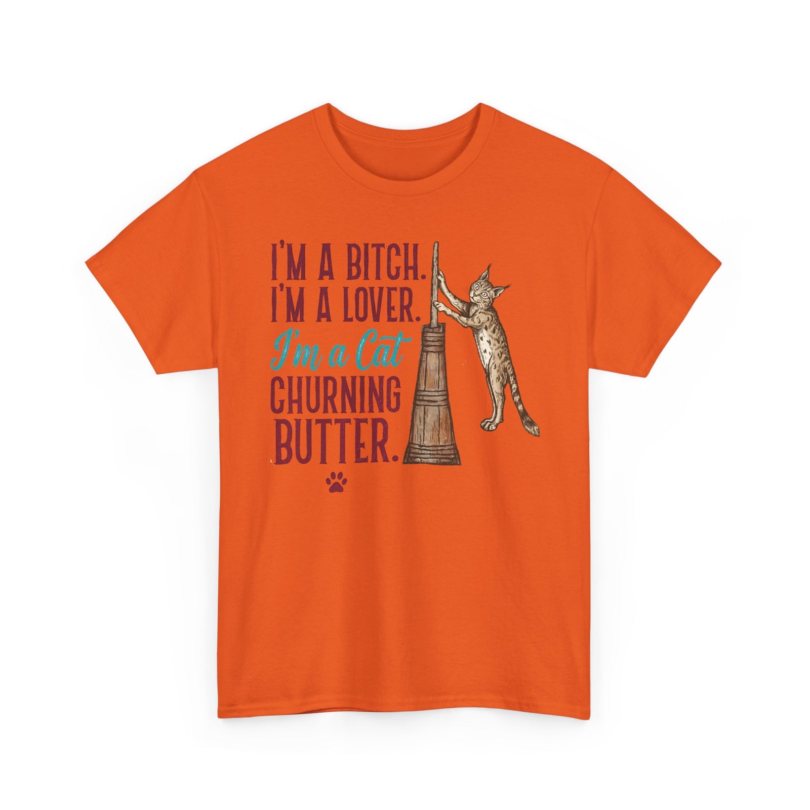 “I'm a Cat Churning Butter” T-Shirt — Funny Whimsical Cat Tee