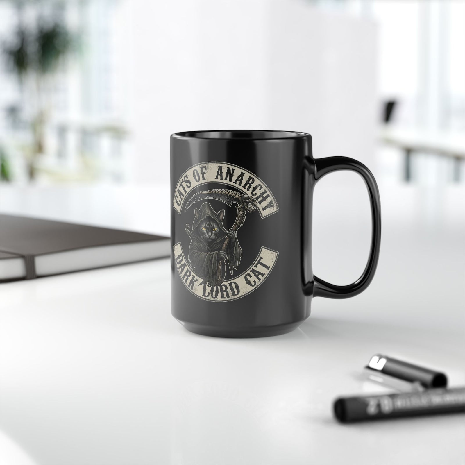 Dark Lord Cat Black Mug — Cats of Anarchy Graphic Mug