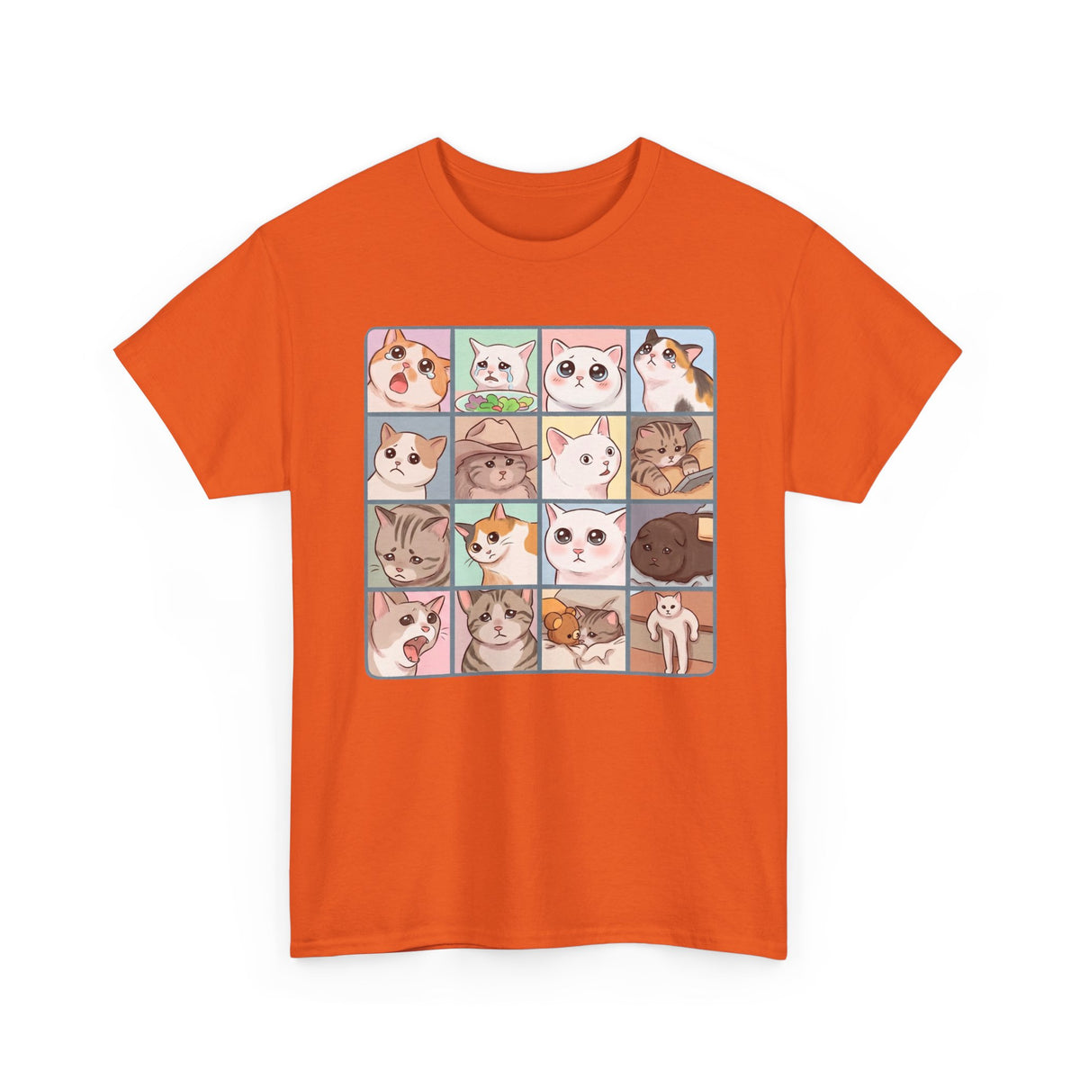 Cat Reactions Tee Funny Cat Memes T-Shirt