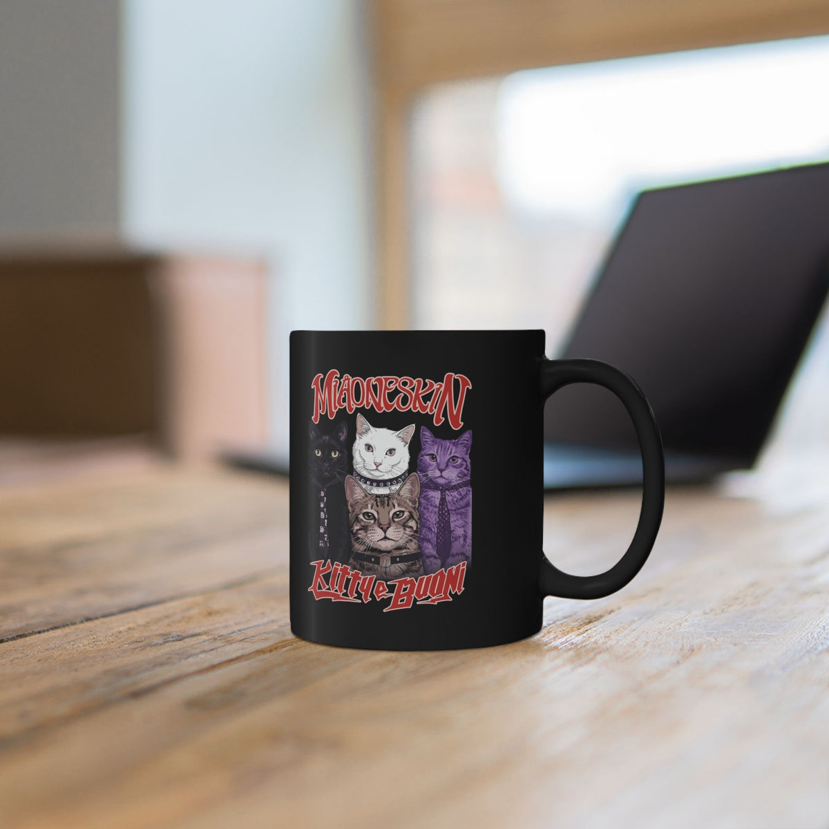 MIAONESKIN Kitty e Buon Black Mug